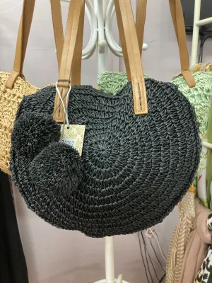 Black Rattan Handbag
