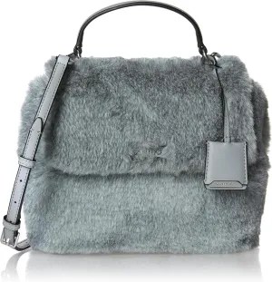 Calvin Klein Leilani Micro Pebble Top Handle Crossbody, Dark Gray Mix