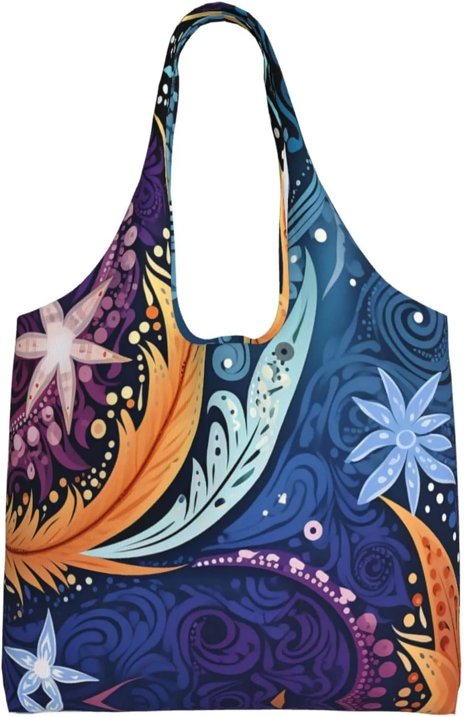 Canvas Tote Bag Lightweight Reusable Grocery Shopping Bag Big Eyed Dog Handbag for Women Men