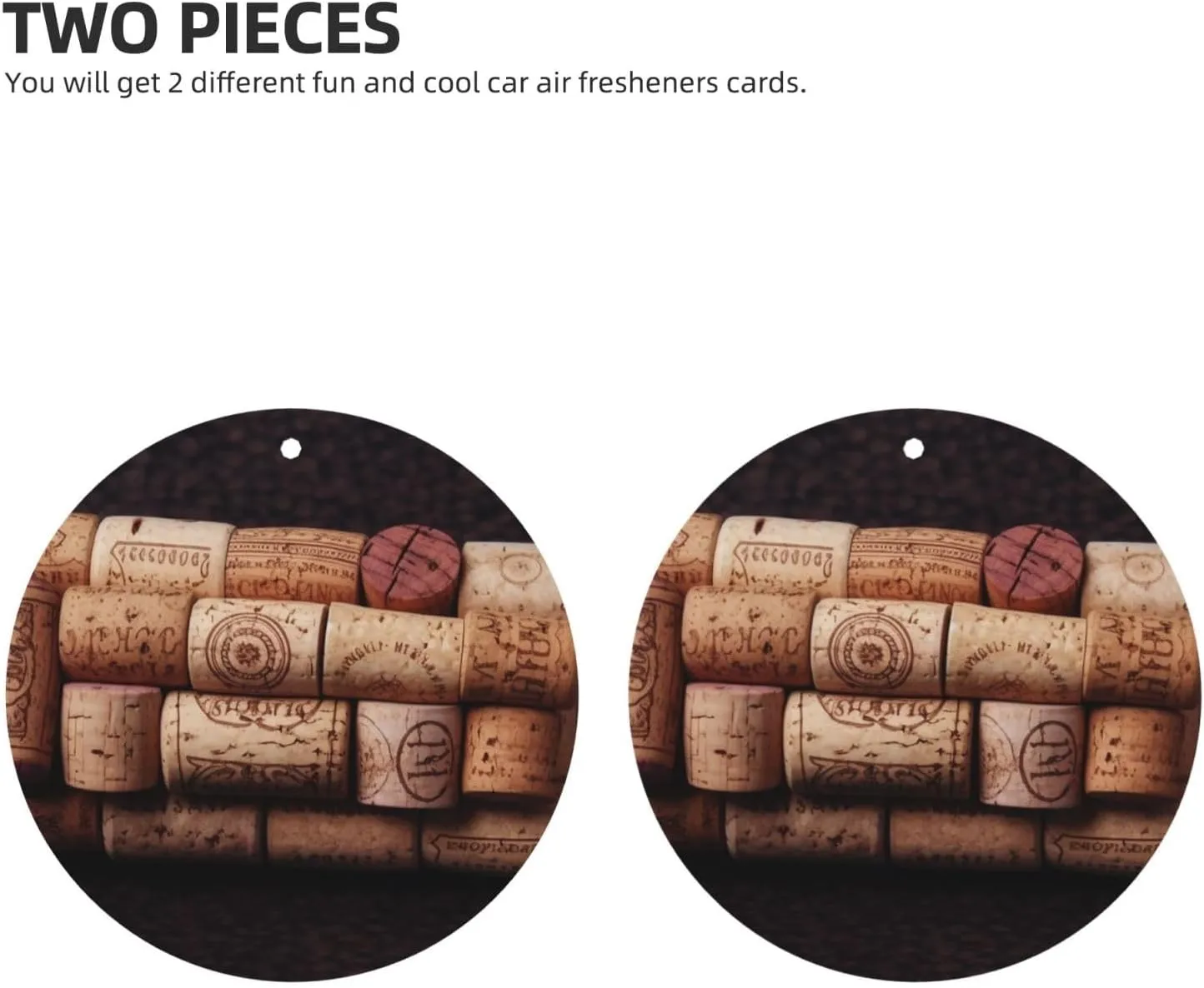 Car Air Freshener 2 Pcs Air Freshener for Car Aromatherapy Tablets Wine Cork Hanging Fragrance Scented Cards Funny Scented Hanging Sheet for Bedroom Wardrobe Shoe Cabinet