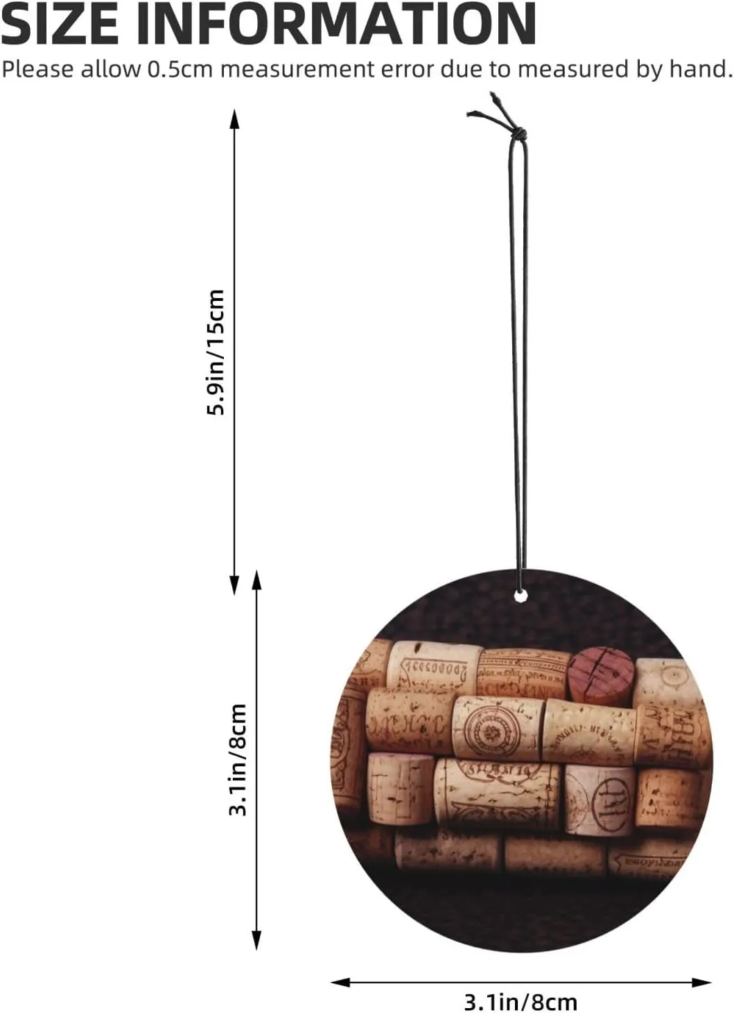 Car Air Freshener 2 Pcs Air Freshener for Car Aromatherapy Tablets Wine Cork Hanging Fragrance Scented Cards Funny Scented Hanging Sheet for Bedroom Wardrobe Shoe Cabinet