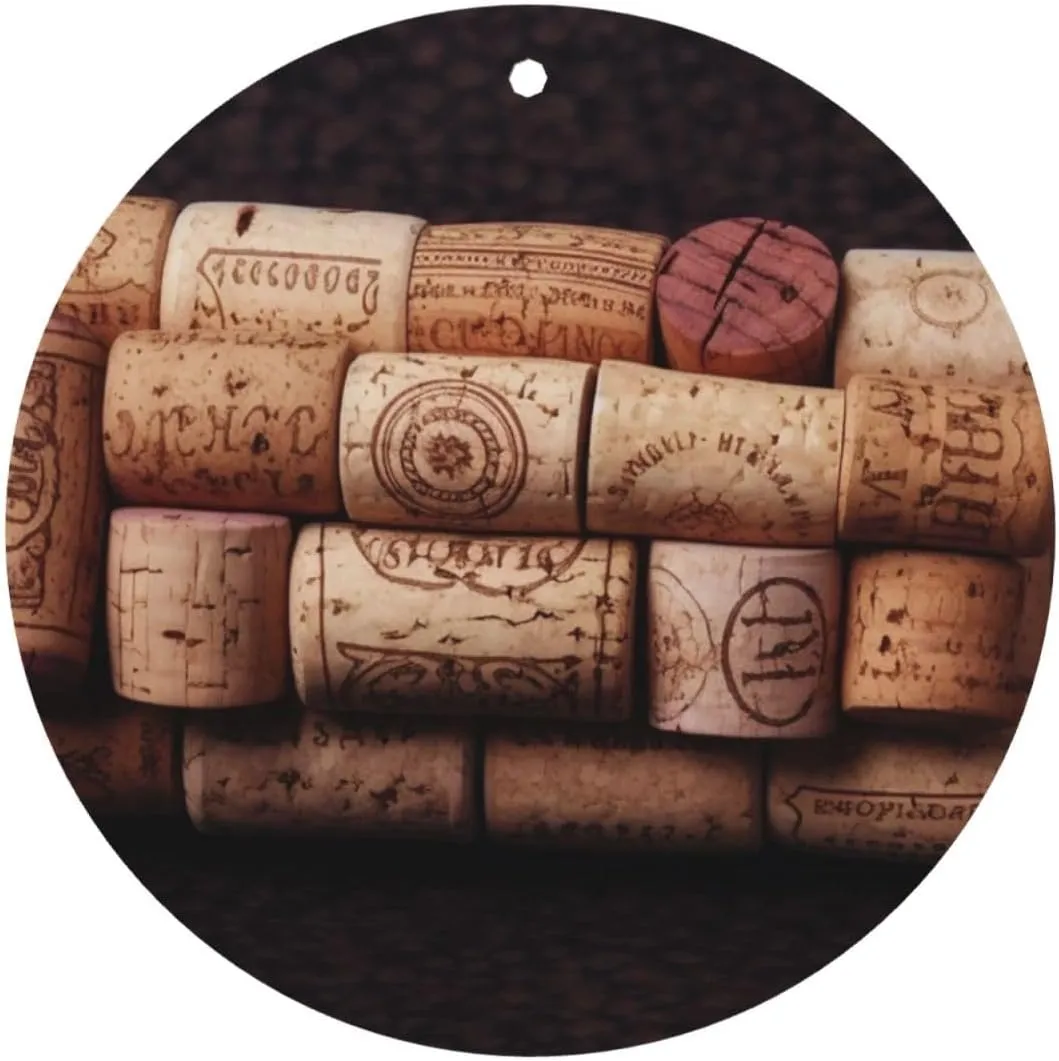 Car Air Freshener 2 Pcs Air Freshener for Car Aromatherapy Tablets Wine Cork Hanging Fragrance Scented Cards Funny Scented Hanging Sheet for Bedroom Wardrobe Shoe Cabinet