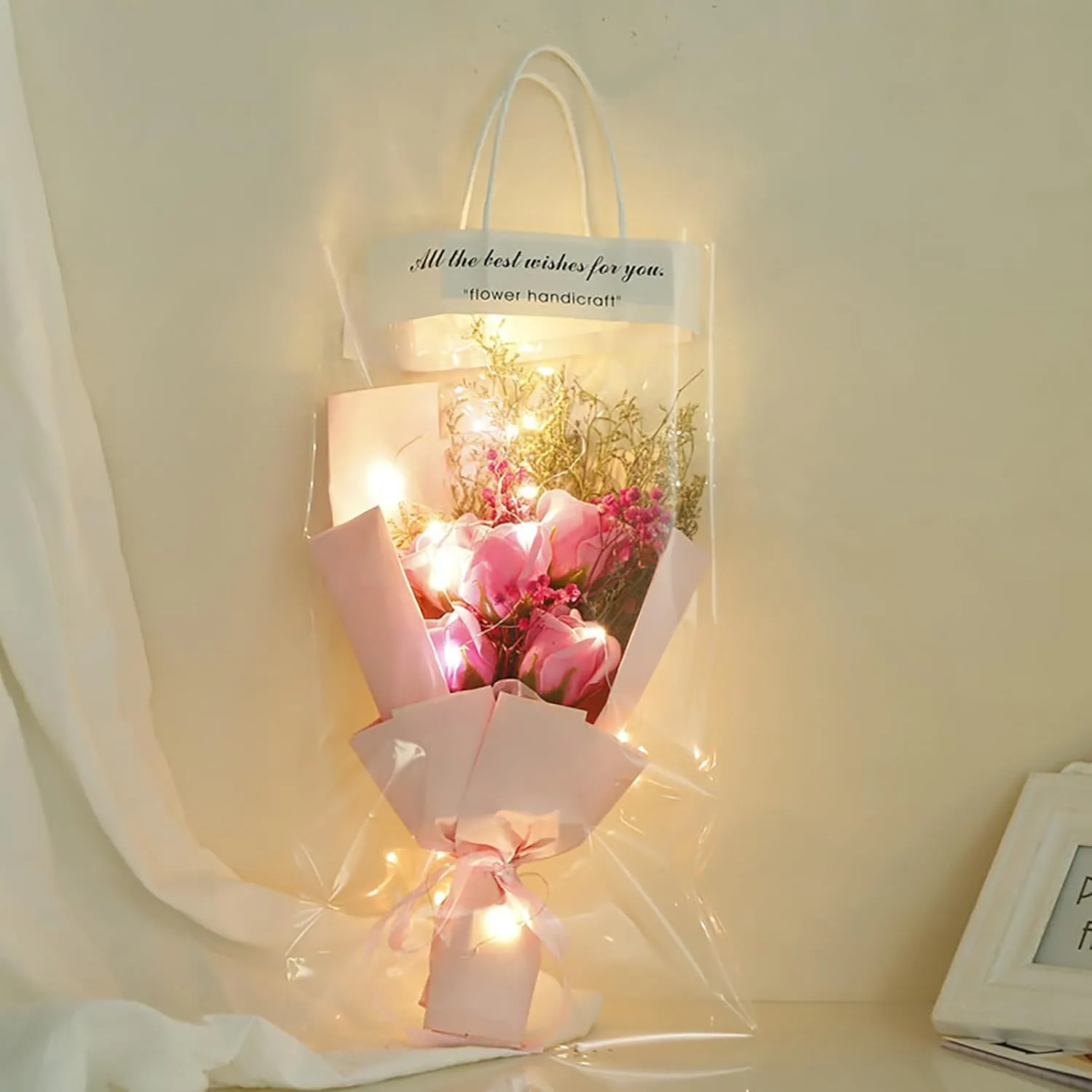 Celebrate Mother's Day with Creative Flower Gift Including Stylish Handbag, Lamp, and Rose Soap for Females