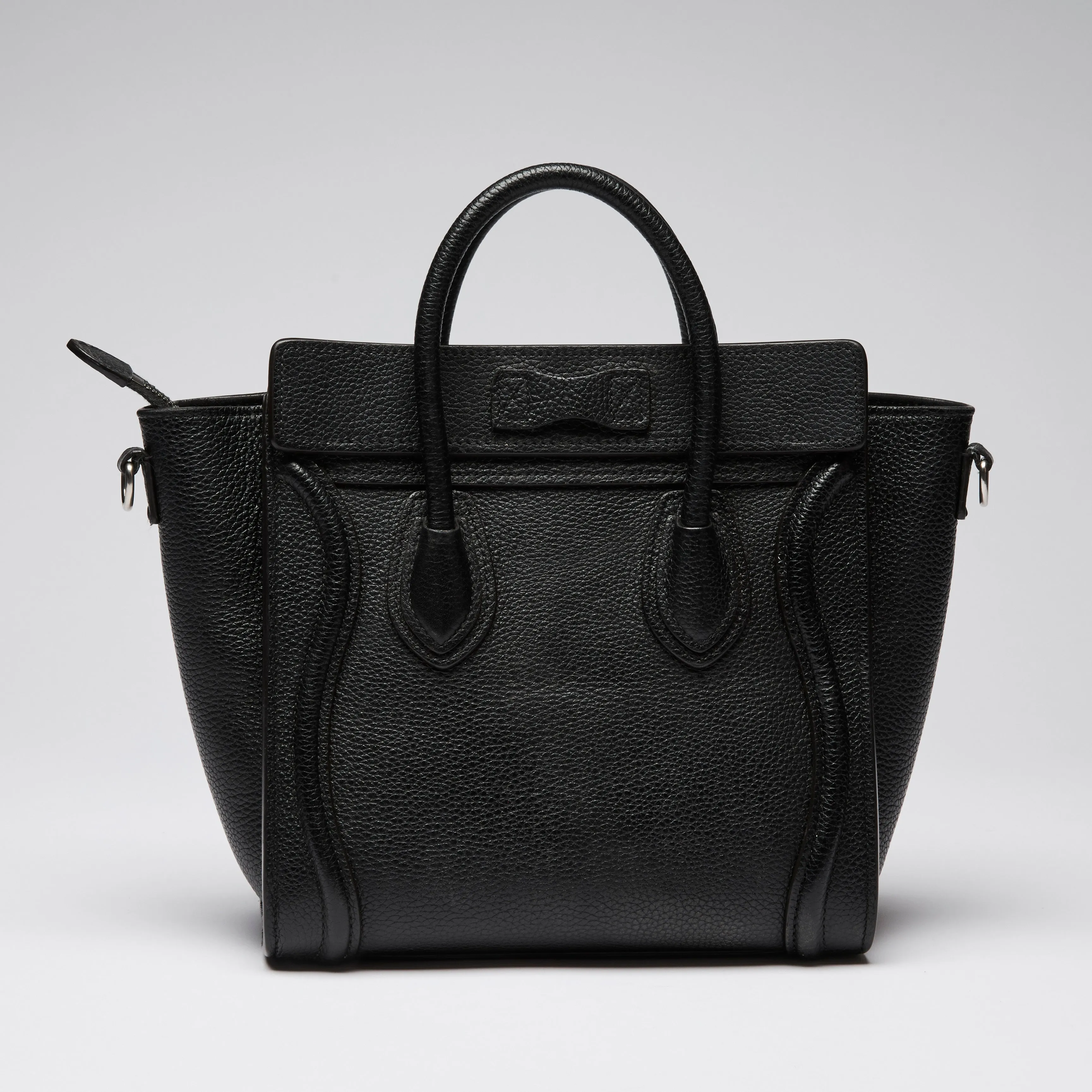Celine Black Leather Luggage Tote