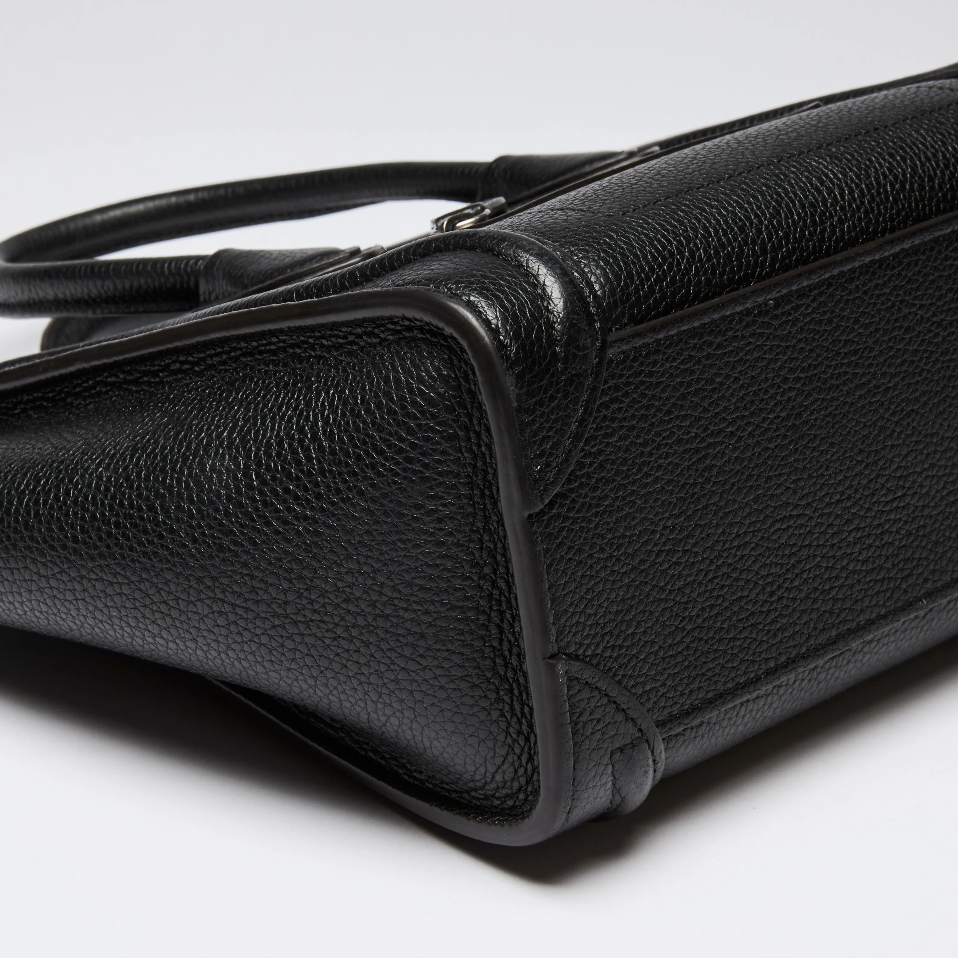 Celine Black Leather Luggage Tote