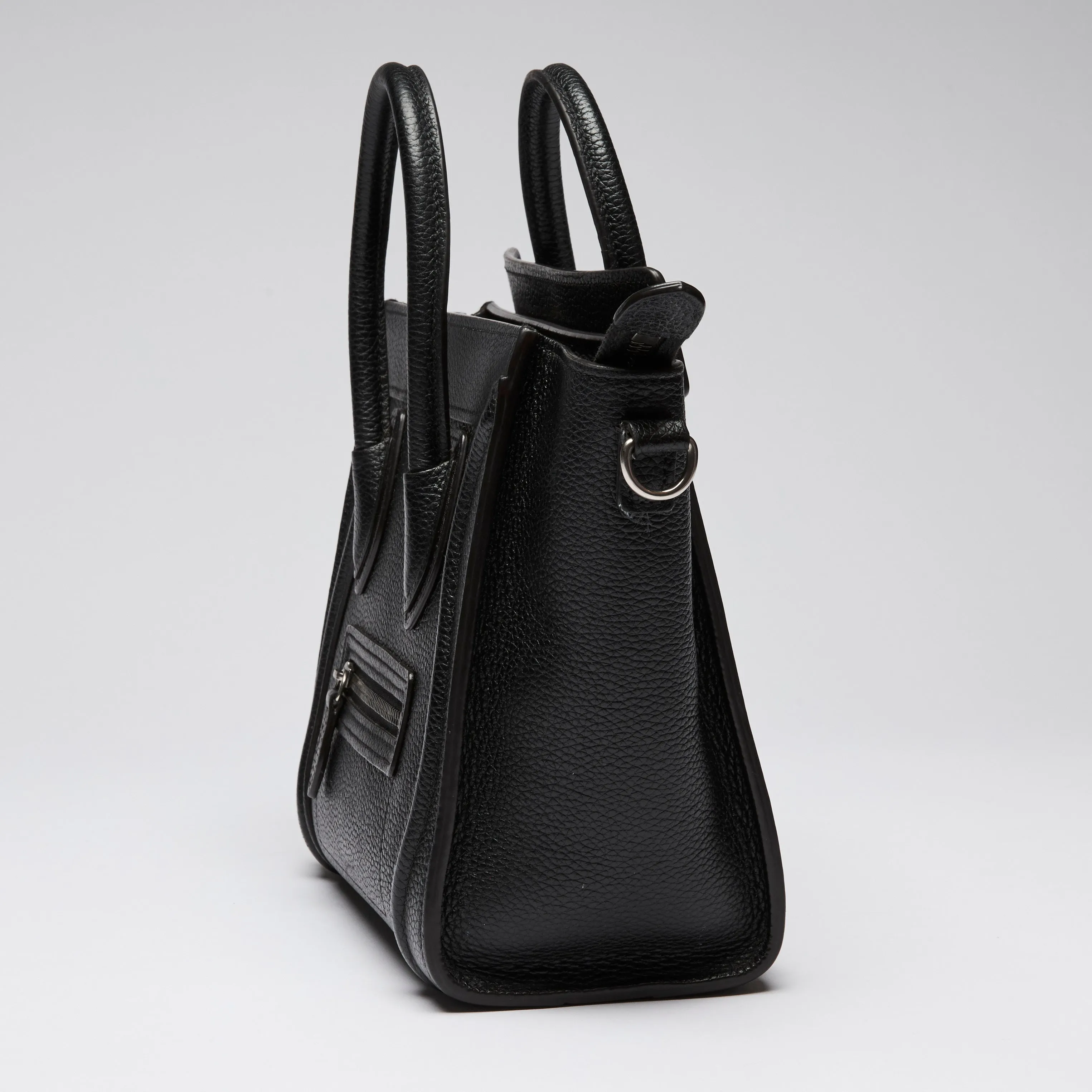 Celine Black Leather Luggage Tote