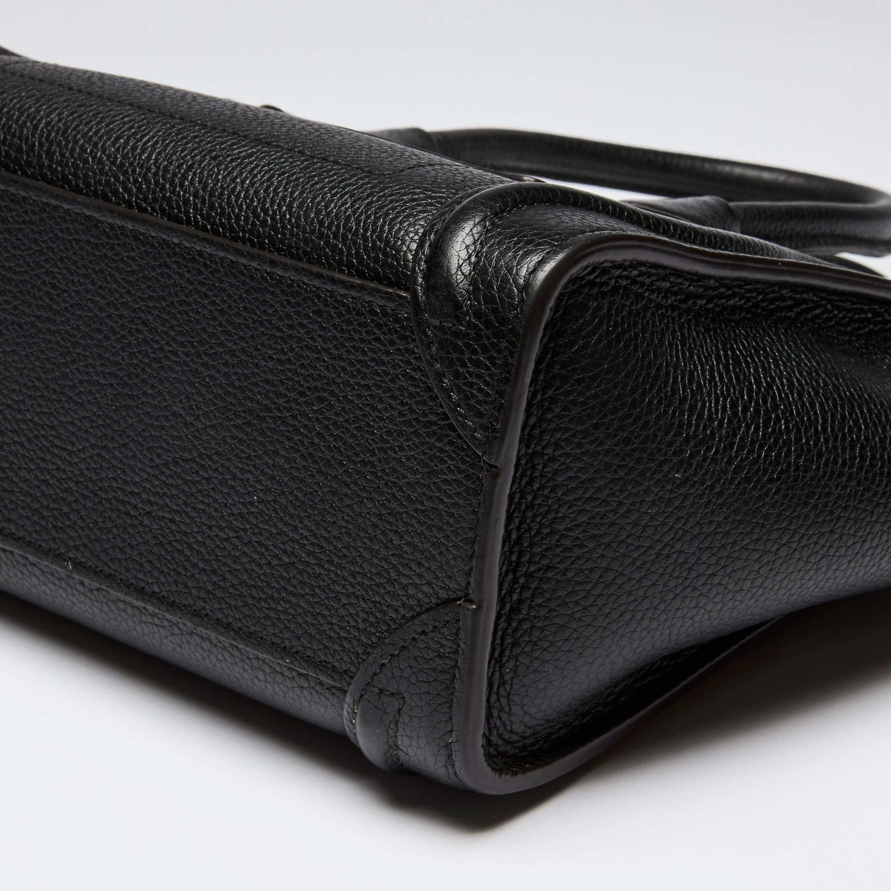 Celine Black Leather Luggage Tote