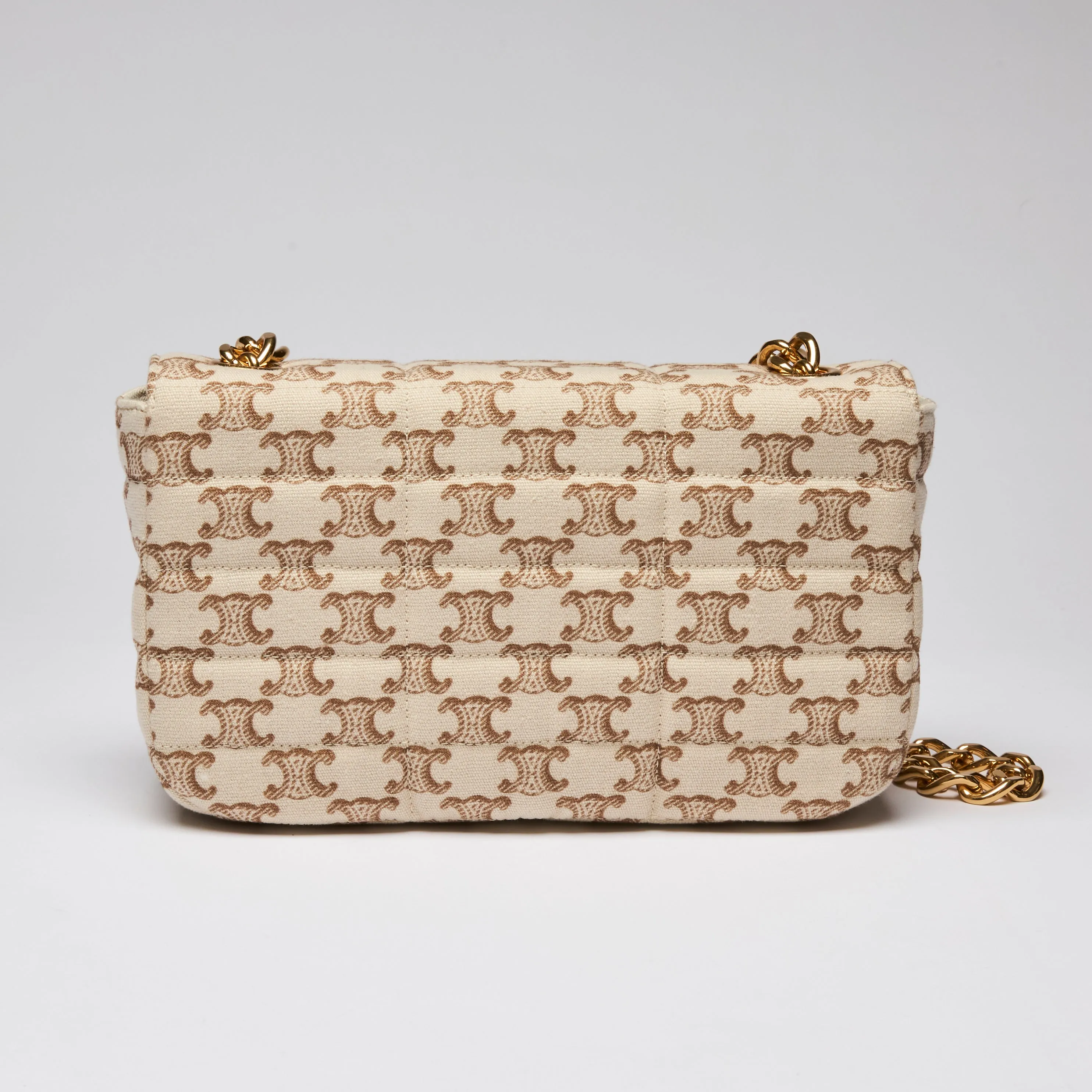 Celine Monogram Fabric Flap Chain Bag