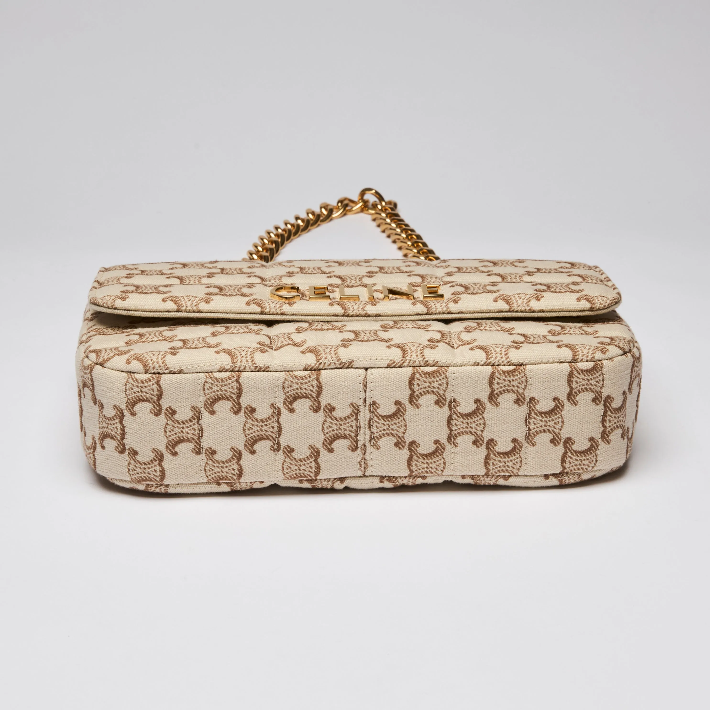 Celine Monogram Fabric Flap Chain Bag