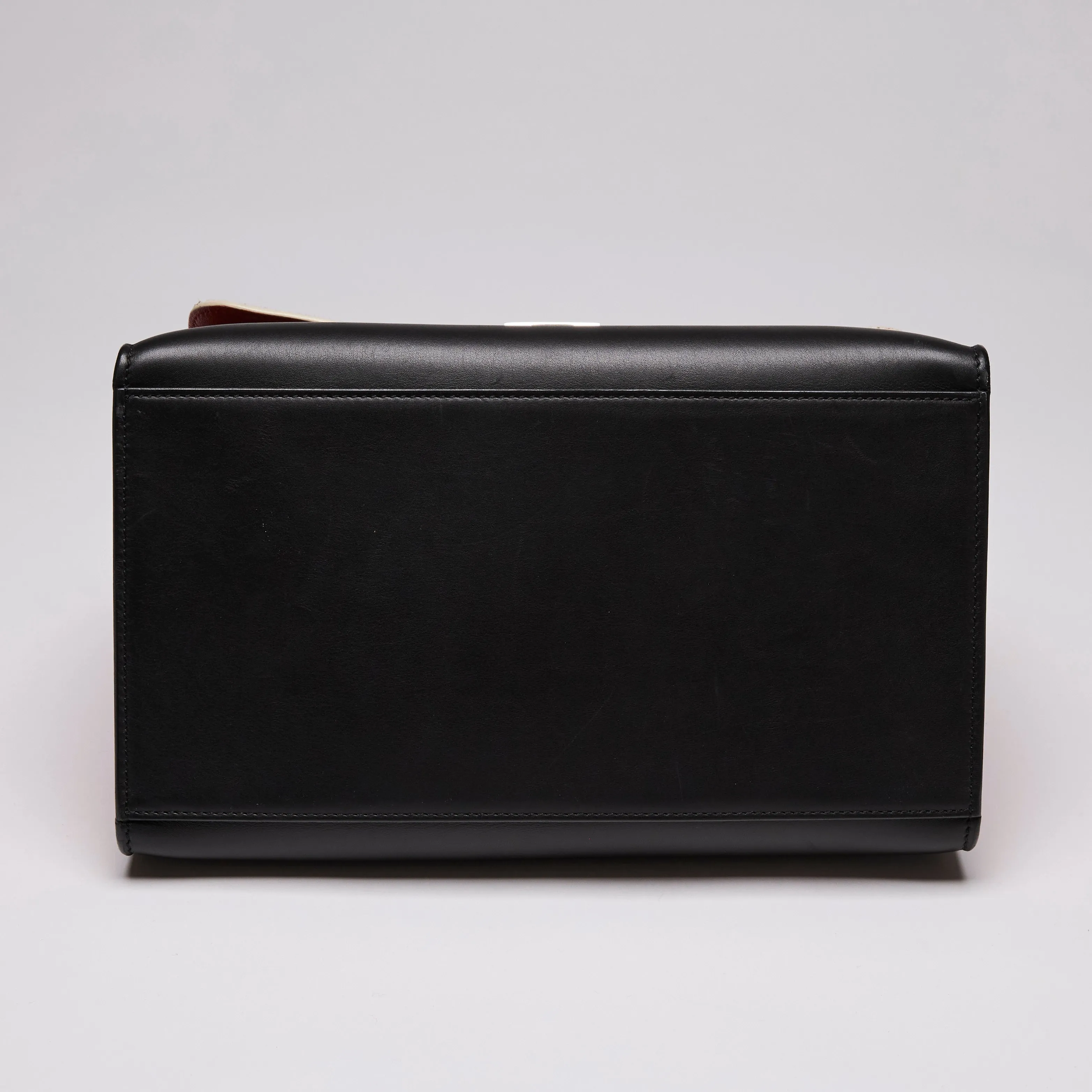 Celine Pony Hair and Smooth Calfskin Tri-Color Trapeze White Red Black