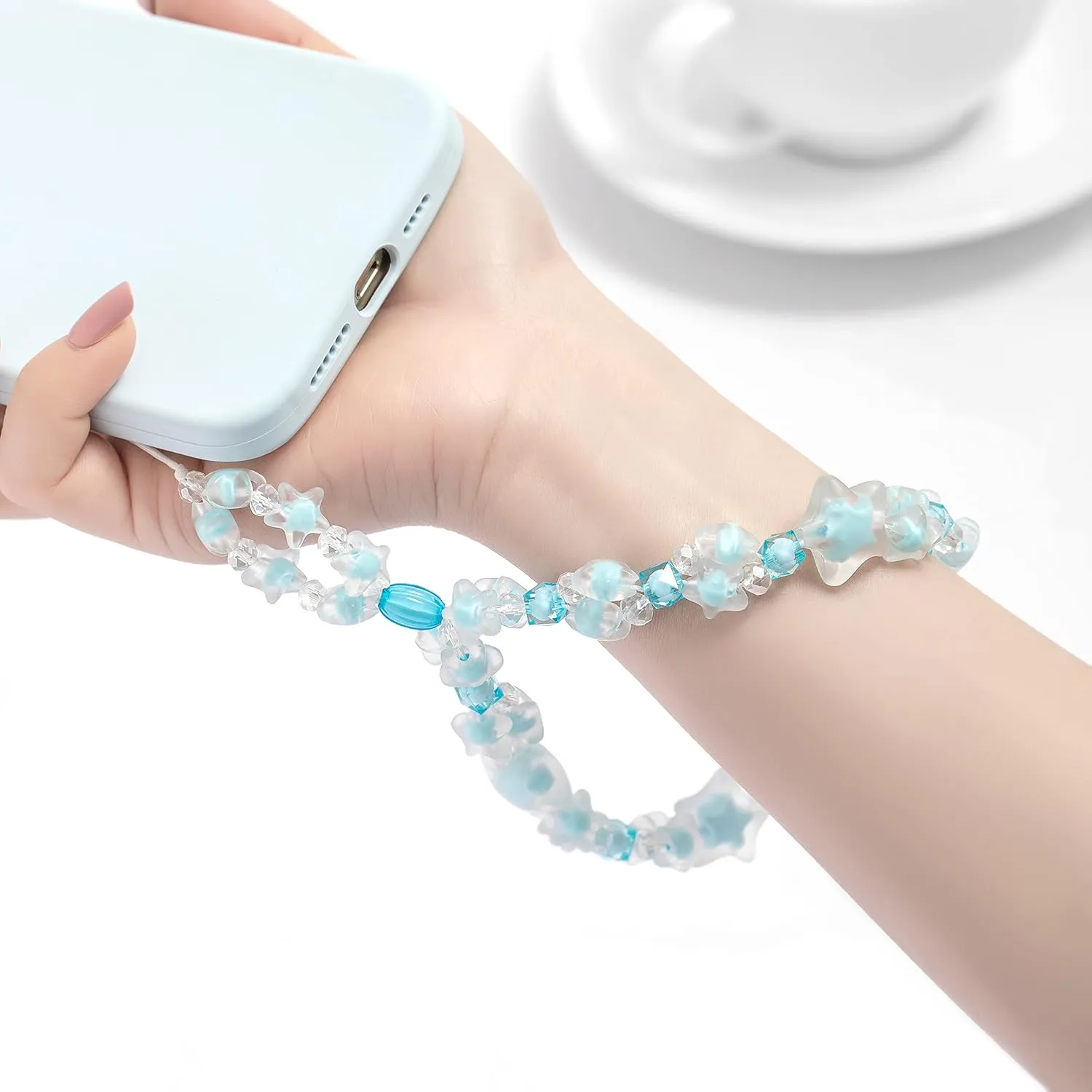 Cell Wrist Strap Cute Phone Chain, Phone Lanyard Clay Beaded Charm Chain, Phone Charm Accessories Cute Lightweight Women…