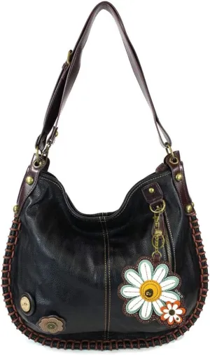 CHALA Handbags Charming Crossbody or Shoulder Convertible Large Chala Purse - BLACK