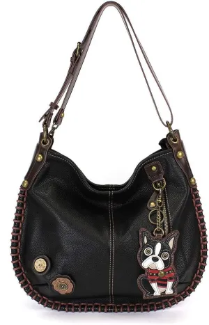 CHALA Handbags Charming Crossbody or Shoulder Convertible Large Chala Purse - BLACK