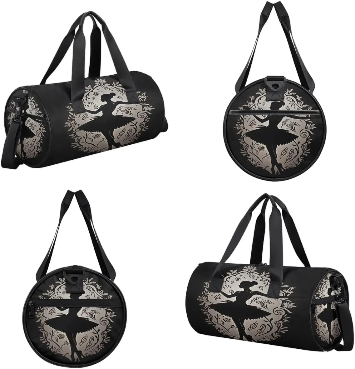 Charming Ballet Gym Bag for Women Men Lightweight Weekender Travel Bag Stylish Duffle Bag for Gym Travel Overnight Carry On