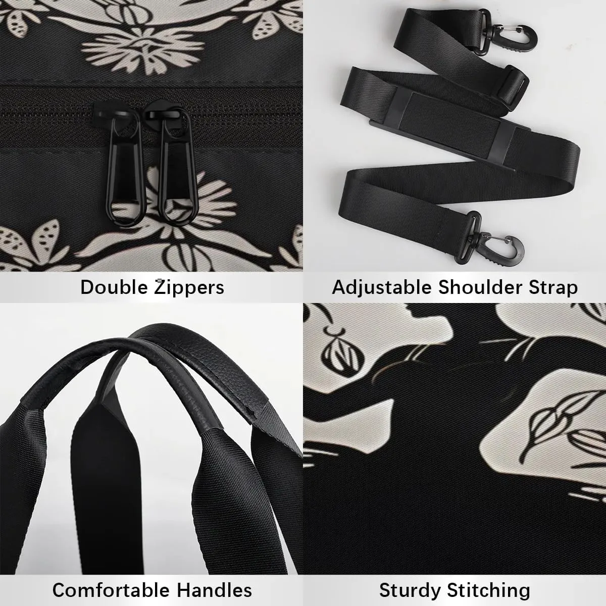 Charming Ballet Gym Bag for Women Men Lightweight Weekender Travel Bag Stylish Duffle Bag for Gym Travel Overnight Carry On
