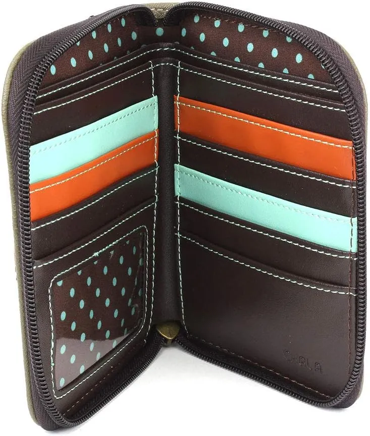 Charming Chala Wallet Credit Cards Coins Wristlet (A-Owl-III)