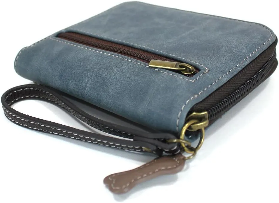 Charming Chala Wallet Credit Cards Coins Wristlet (Indigo Wiener Dog)