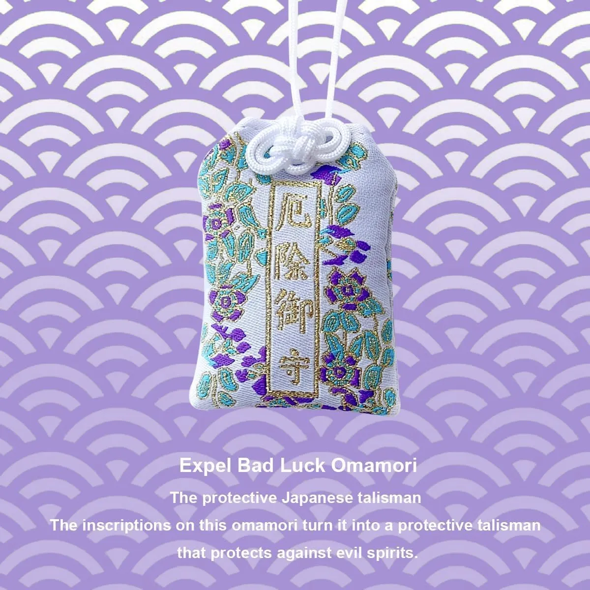Charming Handmade Japanese Traditional Omamori Lucky Amulet for Good Luck/Expel Bad Luck Blessing Hanging Fortune Bag Ideal Gift for Women Men