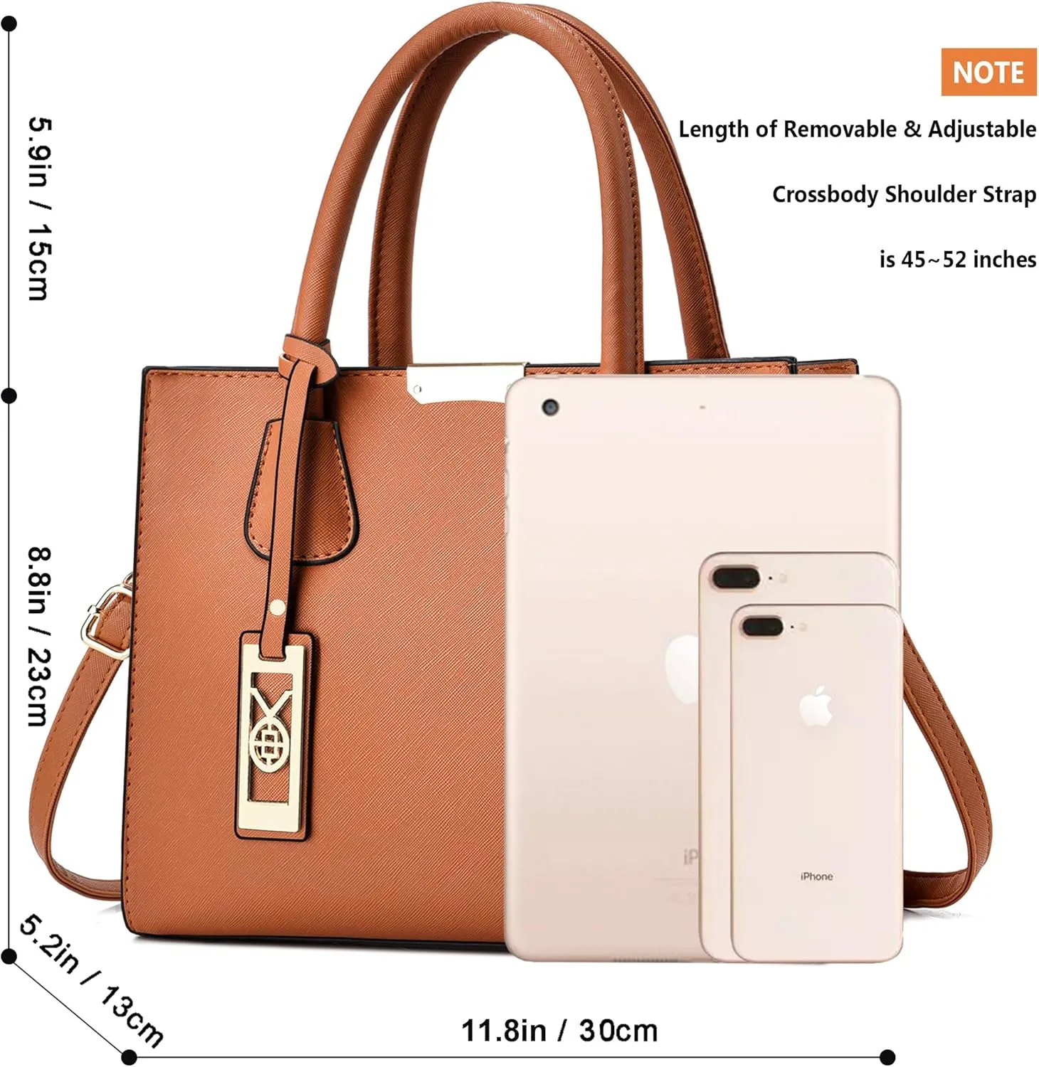 CHICAROUSAL Crossbody Purses and Handbags for Women PU Leather Tote Shoulder Bags Top Handle Satchel