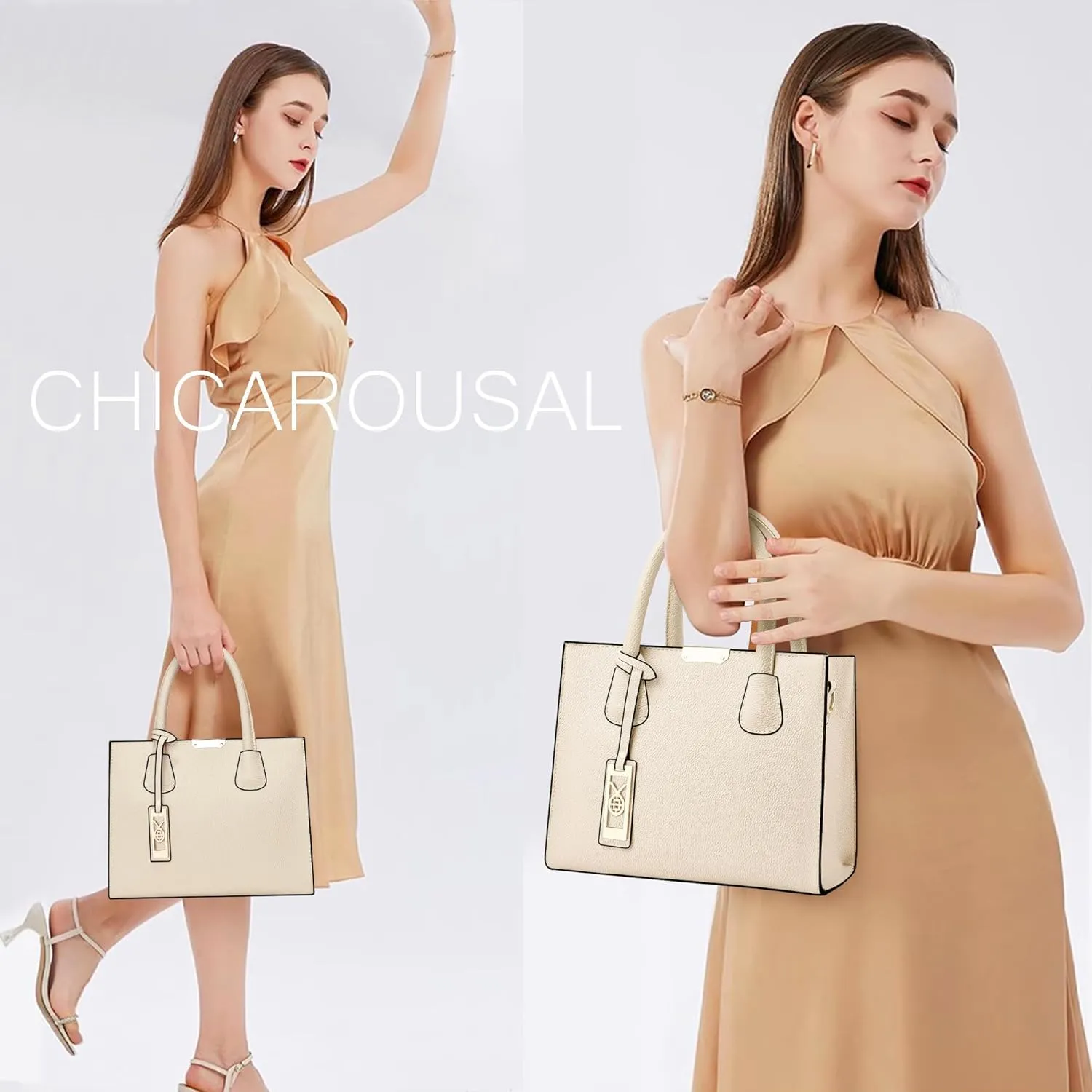 CHICAROUSAL Crossbody Purses and Handbags for Women PU Leather Tote Shoulder Bags Top Handle Satchel
