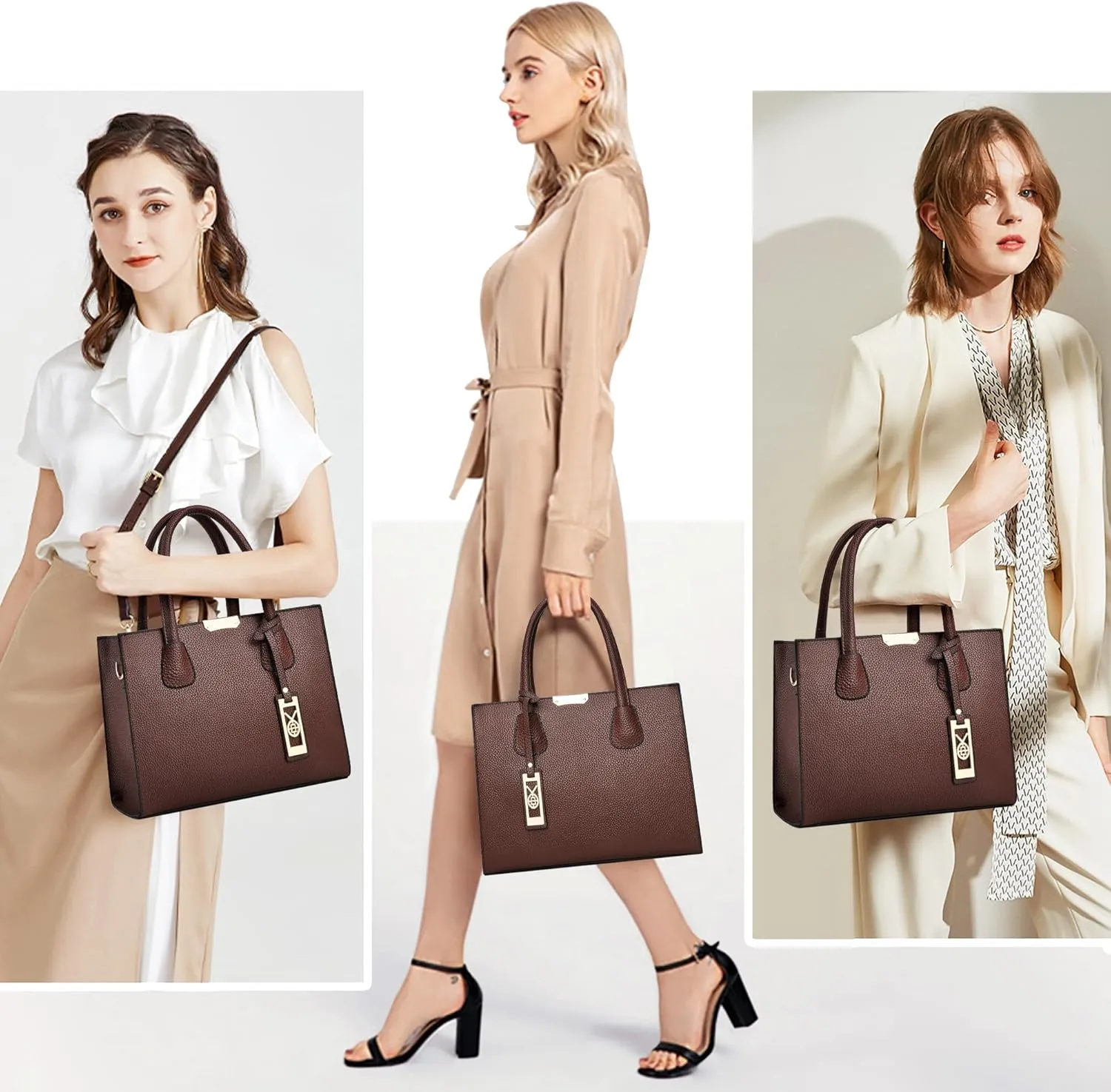 CHICAROUSAL Crossbody Purses and Handbags for Women PU Leather Tote Shoulder Bags Top Handle Satchel