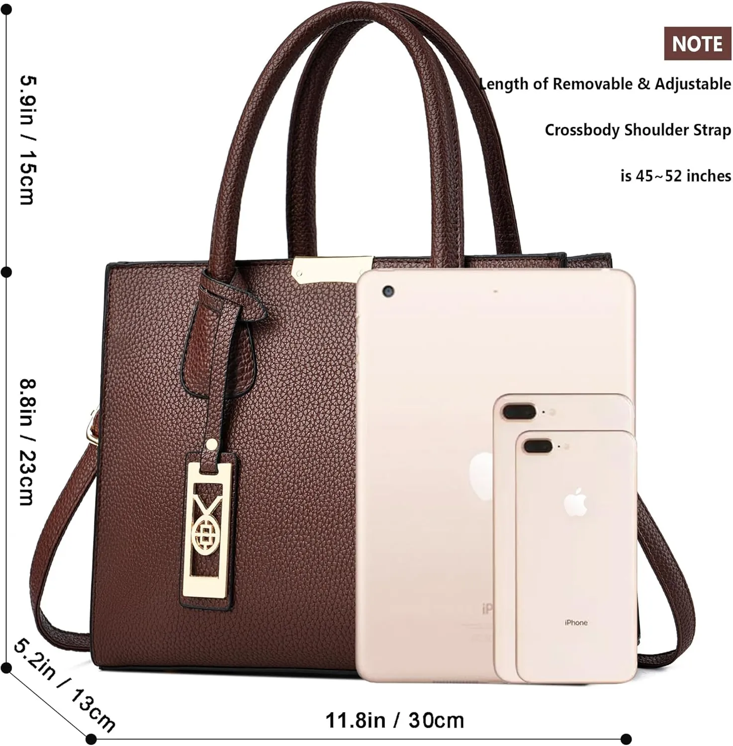 CHICAROUSAL Crossbody Purses and Handbags for Women PU Leather Tote Shoulder Bags Top Handle Satchel