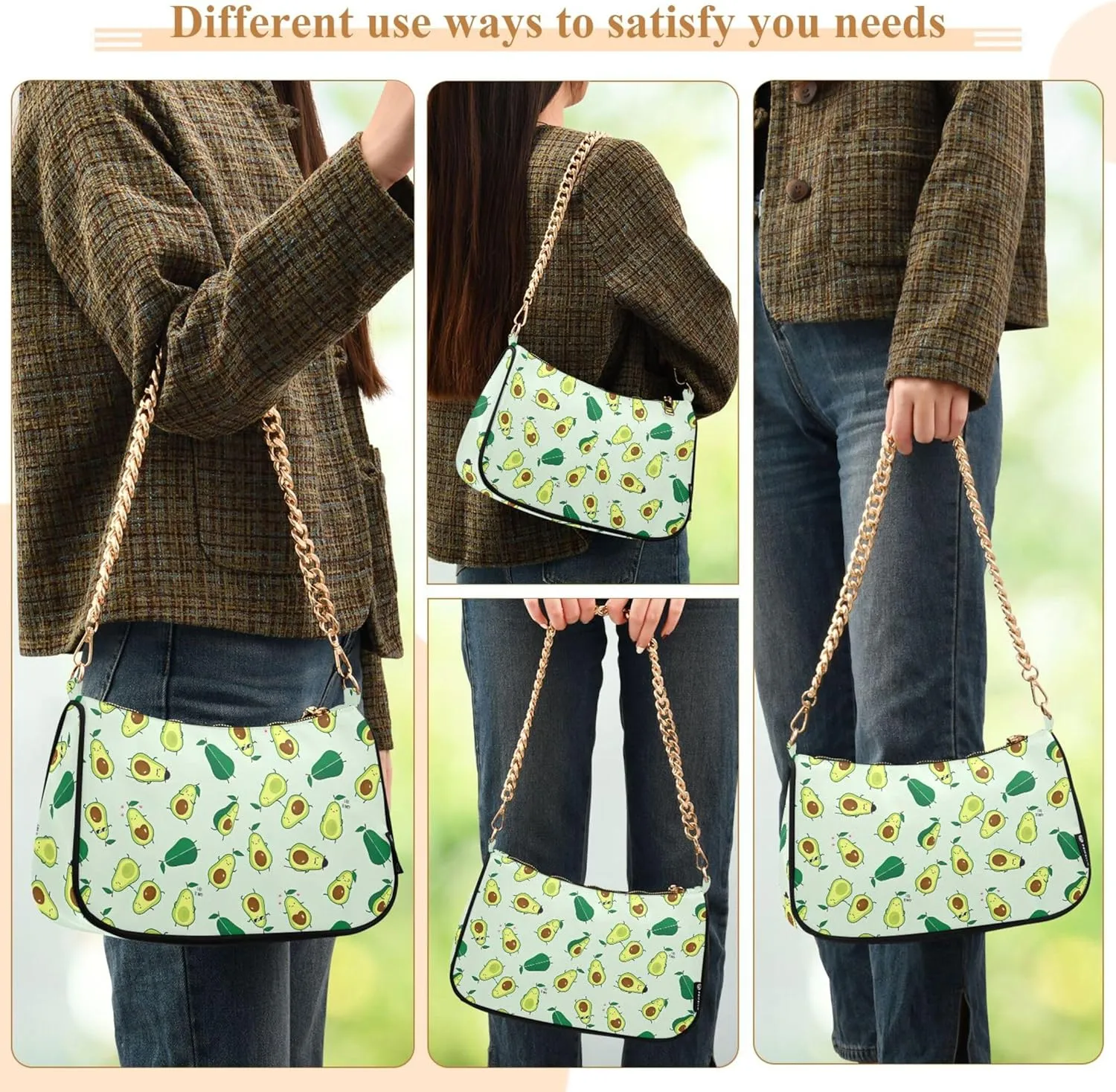 Christmas Gonme Cane Phone Purse Small Hobo Purse Women's Vintage Handbags Shoulder Handbag