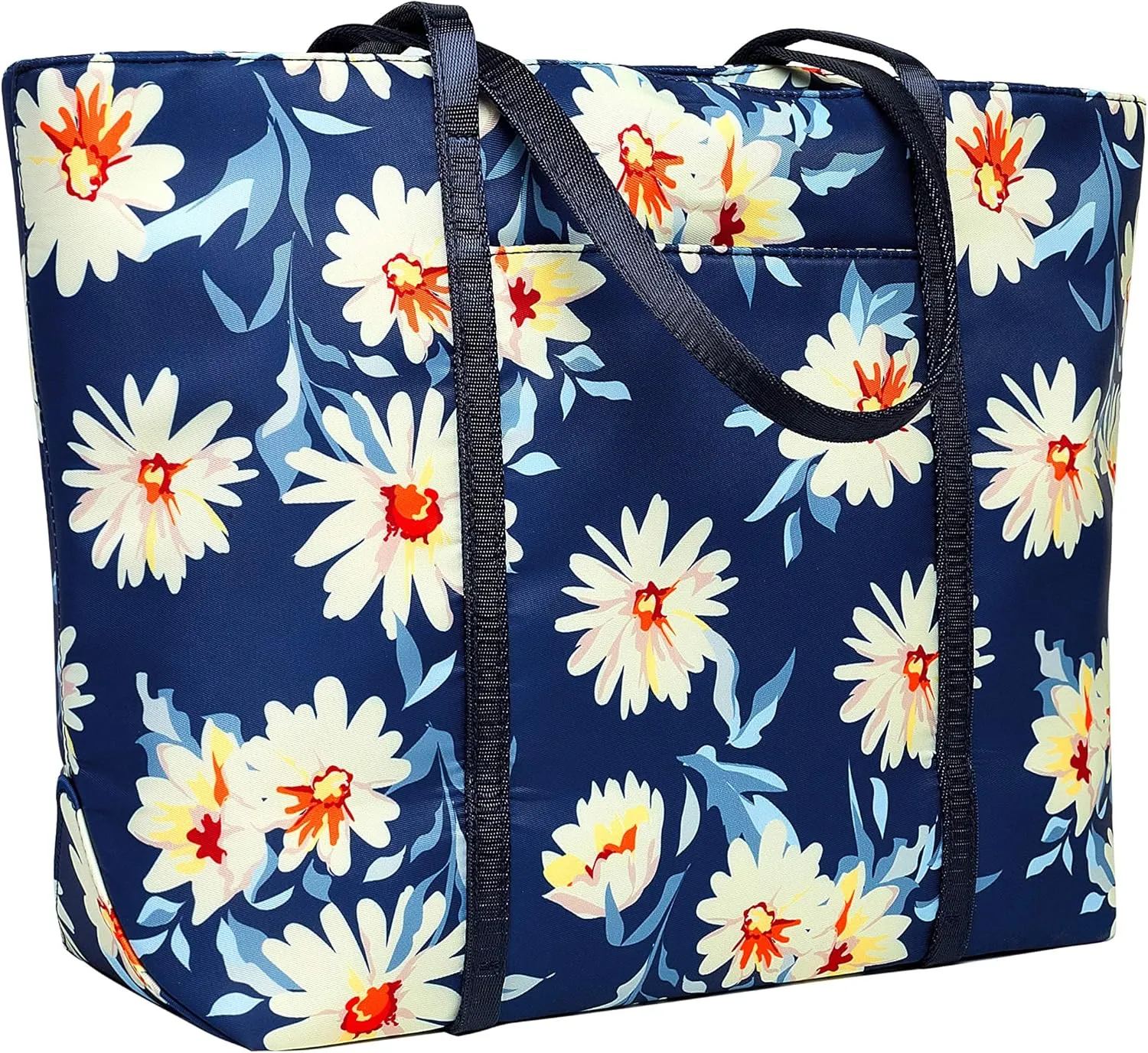 Chrysansmile Large Tote Bag for Women Work Nylon Shoulder Bags Waterproof Beach Bag Flower Womens Purses and Handbags