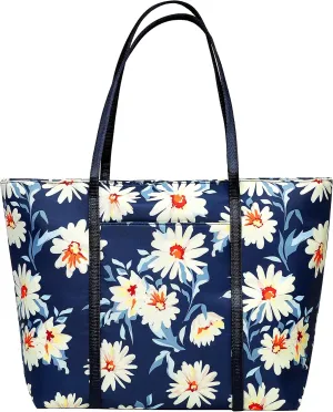 Chrysansmile Large Tote Bag for Women Work Nylon Shoulder Bags Waterproof Beach Bag Flower Womens Purses and Handbags