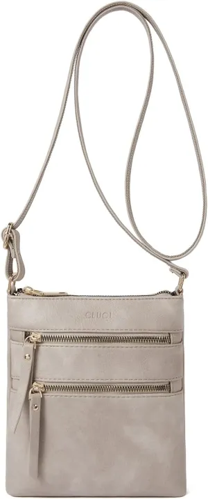 CLUCI Crossbody Purses for Women, Medium Size Zipper Pocket Adjustable Strap, Soft Leather Women's Shoulder Handbags