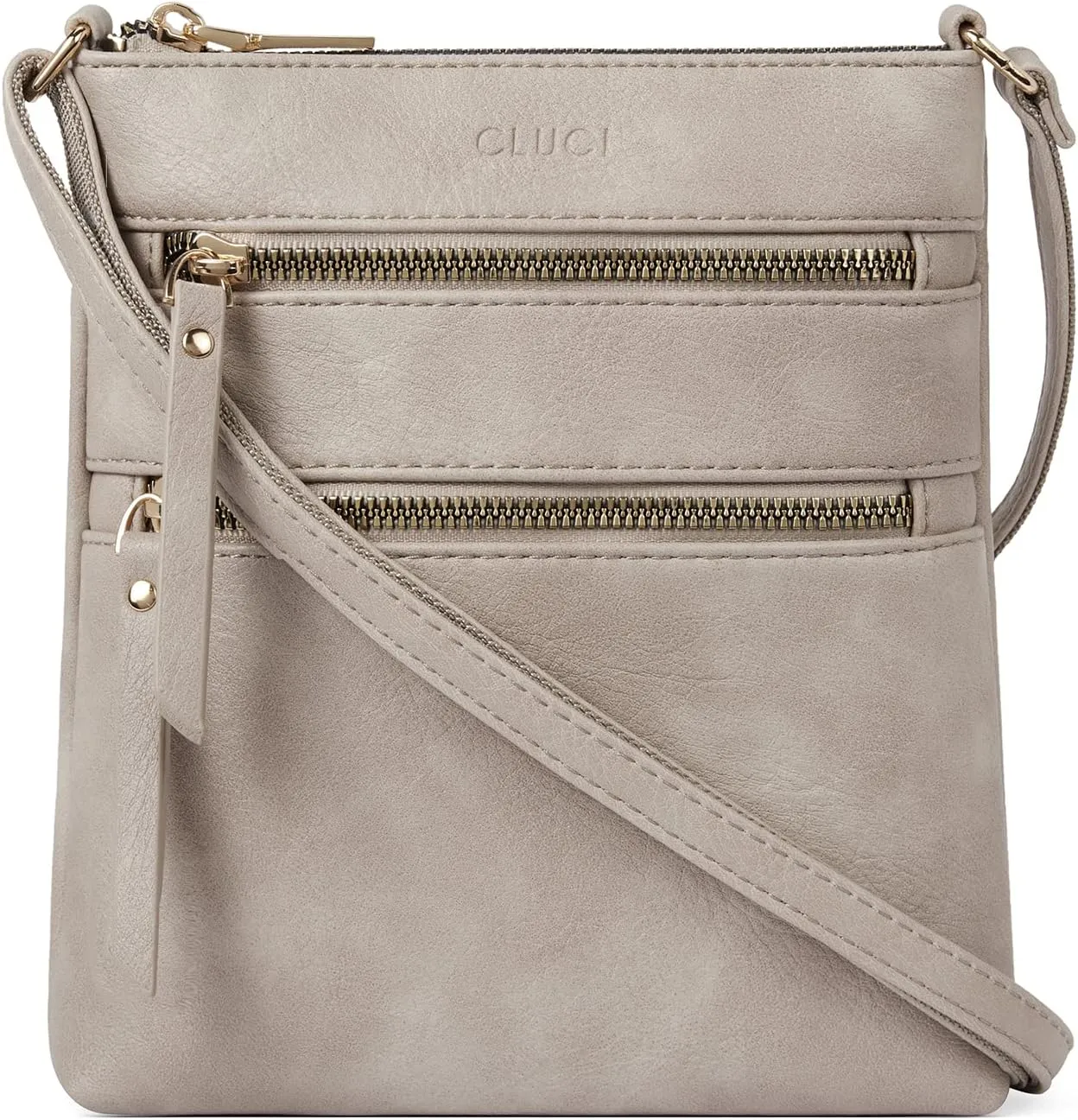 CLUCI Crossbody Purses for Women, Medium Size Zipper Pocket Adjustable Strap, Soft Leather Women's Shoulder Handbags