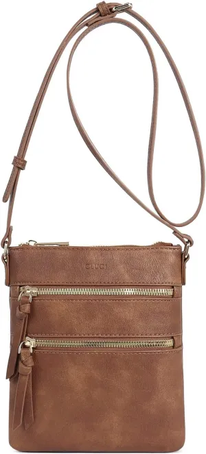CLUCI Crossbody Purses for Women, Medium Size Zipper Pocket Adjustable Strap, Soft Leather Women's Shoulder Handbags