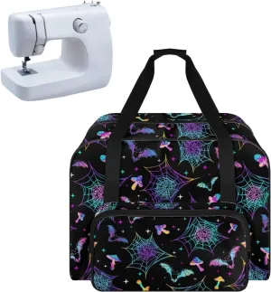 Cobweb Sewing Machine Tote Bag Two Way Zipper Household Sewing Machine Handbags Portable Sewing Machine Case for Outdoor Traveling Camping Use (Bag Only) Halloween Decor