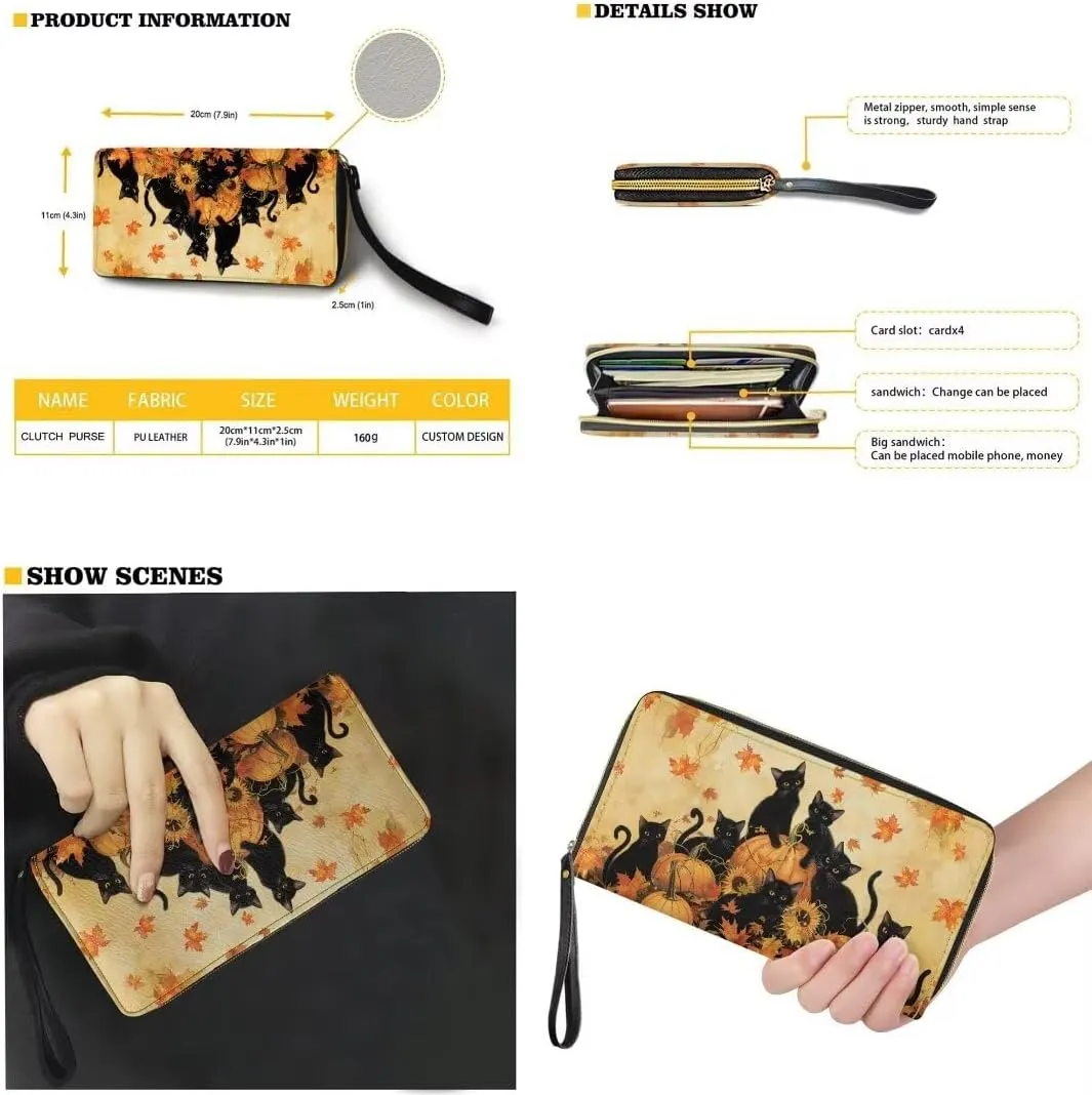 Coldinair Custom Wallet Purse Set Top Handle Handbags Personalized PU Leather Tote Work Bag Travel Large Casual Satchel