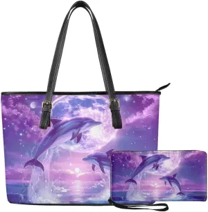Coldinair Handbags and Purses for Women Large Shoulder Bag Satchel Work Tote Bag with Wallet for School College