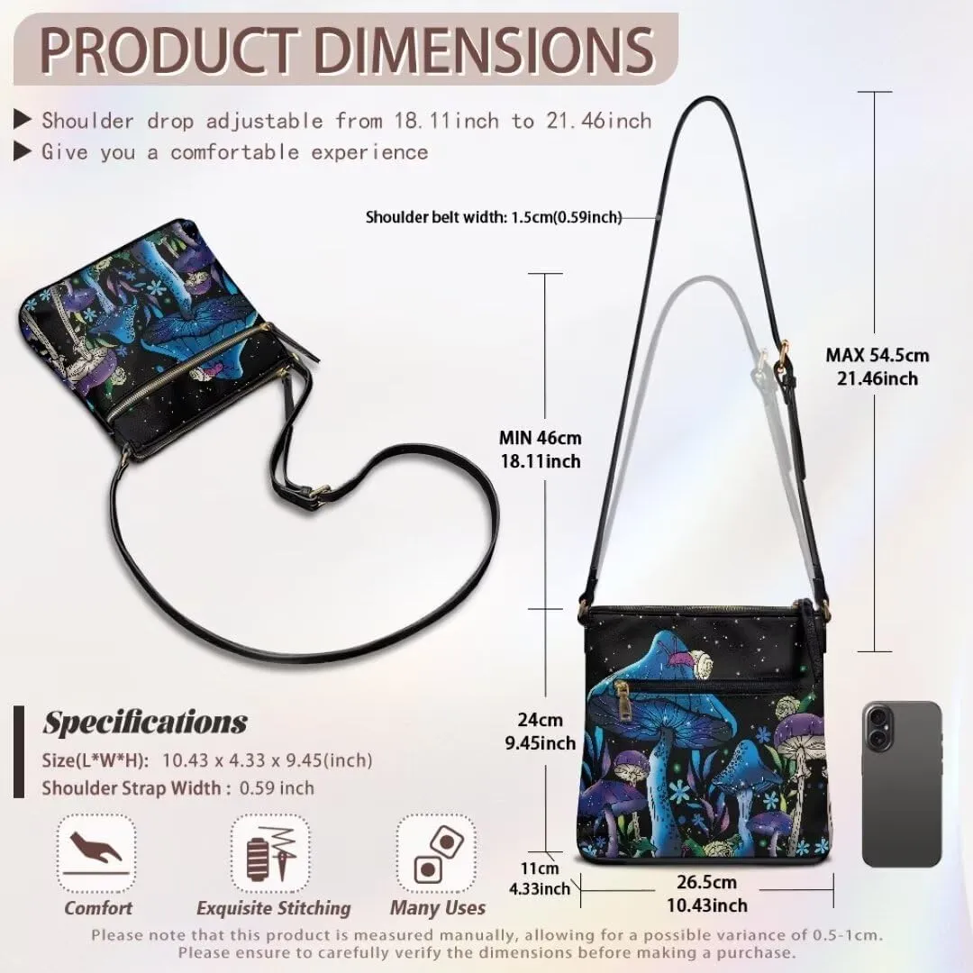 Coldinair Leather Crossbody Bags for Women,Crossbody Purse Lightweight Shoulder Bag Ladies Sling Handbags