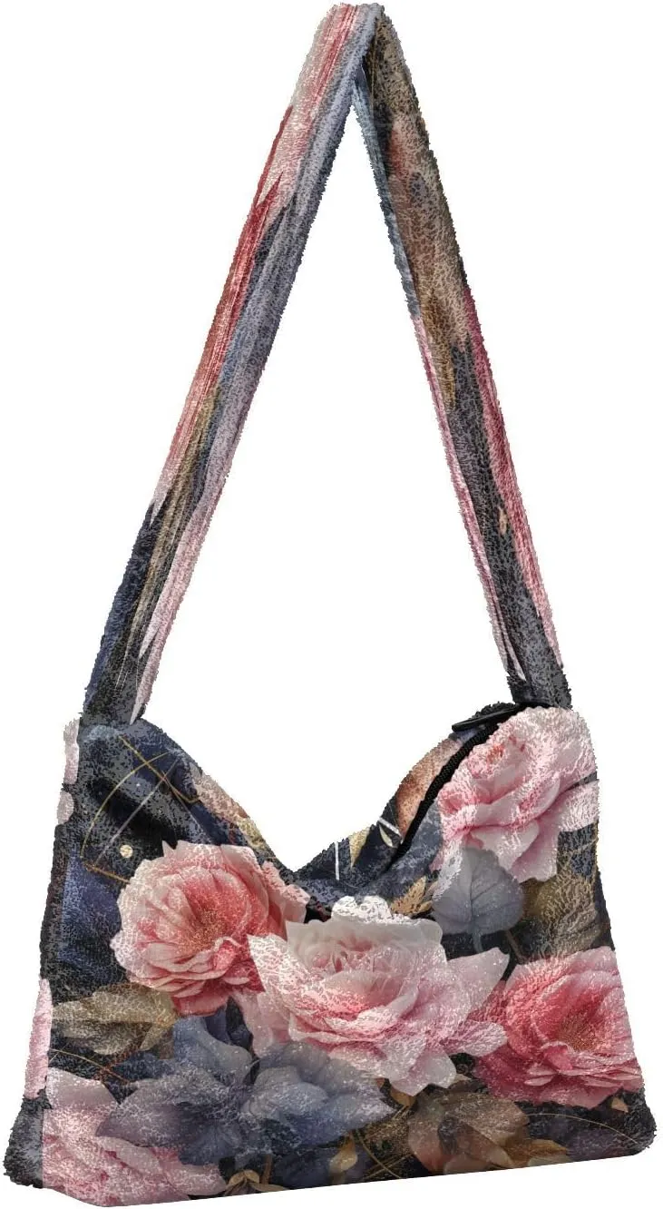 Cosmic Sky with Various Stars and Nebulas Plush Bag, Shoulder Hand Bag, Shoulder Handbags for Women