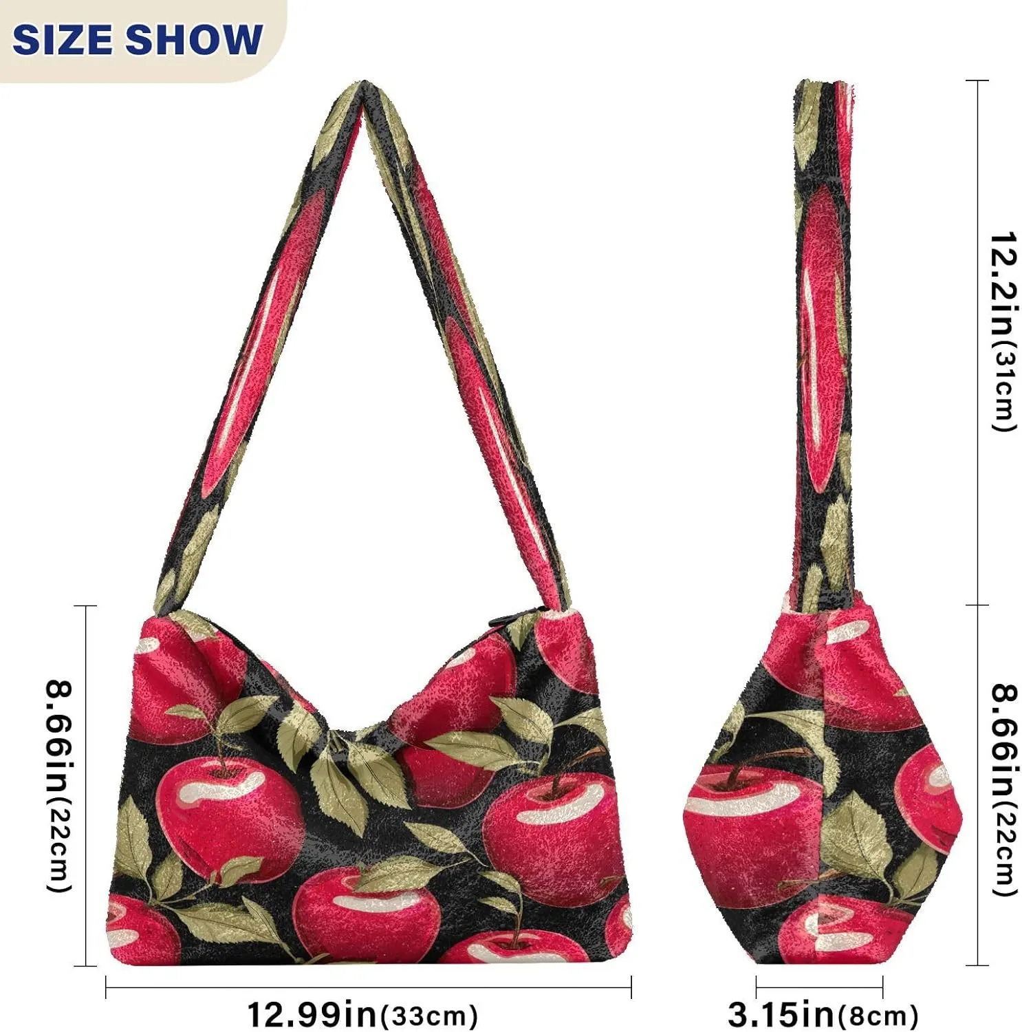Cosmic Sky with Various Stars and Nebulas Plush Bag, Shoulder Hand Bag, Shoulder Handbags for Women