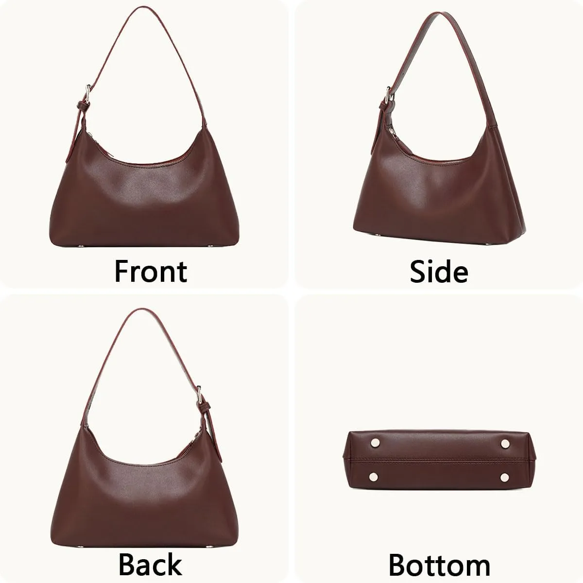 Crescent Hobo Bag for Women Small Shoulder Purse Lightweight PU Leather Tote Handbag 2025