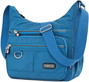 Crossbody Bag for Women Multi Pocket Shoulder Handbags Purse Waterproof Nylon Messenger Bag Ladies Travel Bag