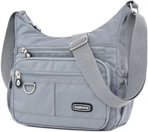 Crossbody Bag for Women Multi Pocket Shoulder Handbags Purse Waterproof Nylon Messenger Bag Ladies Travel Bag