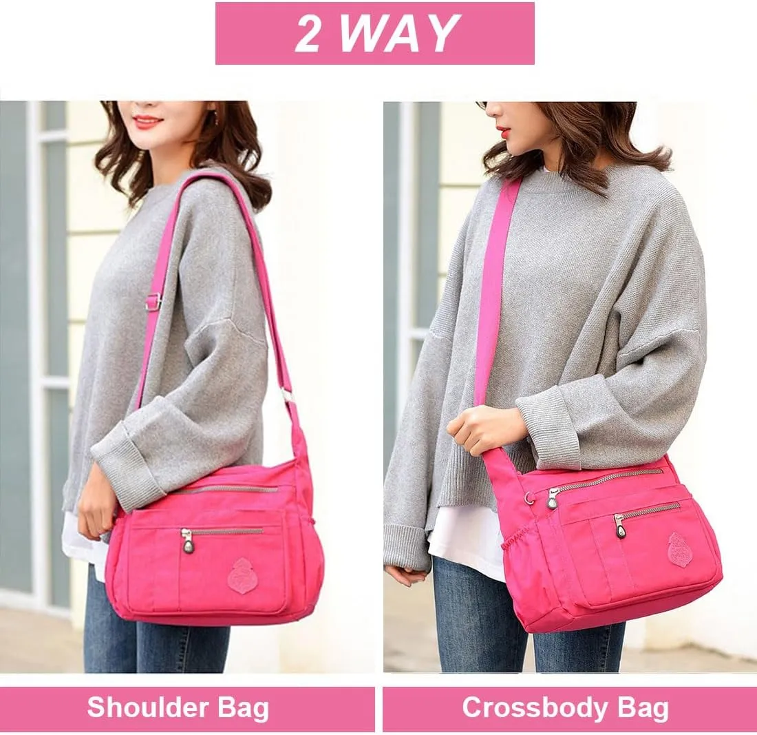 Crossbody Bag for Women Nylon Waterproof Shoulder Handbags Purse Messenger Bag Ladies Travel Bag Pocketbooks