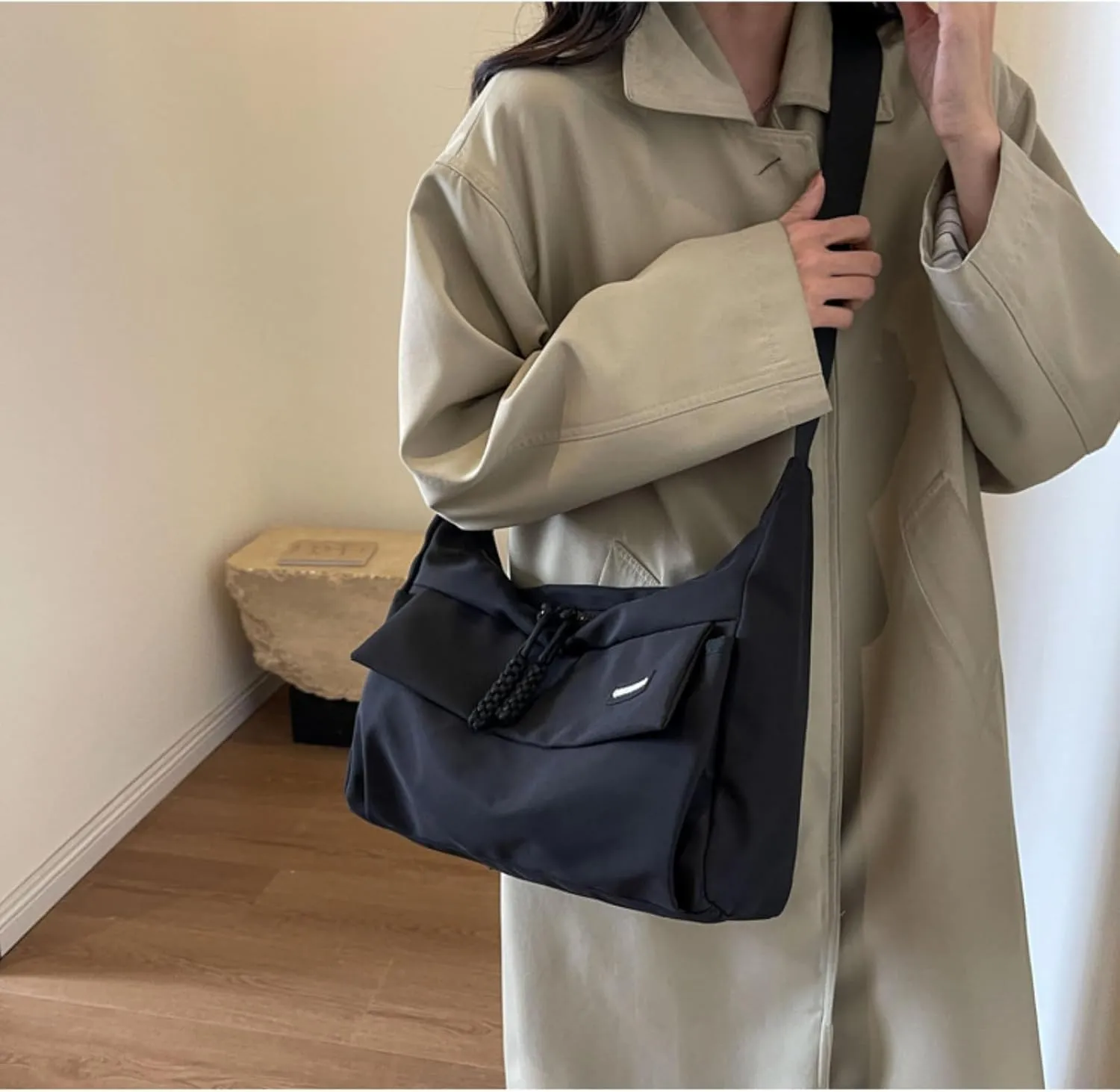 Crossbody Bags For Women Adjustable Strap Nylon Messenger Bag Large Capacity Shoulder Bag Lightweight Casual Handbags Tote