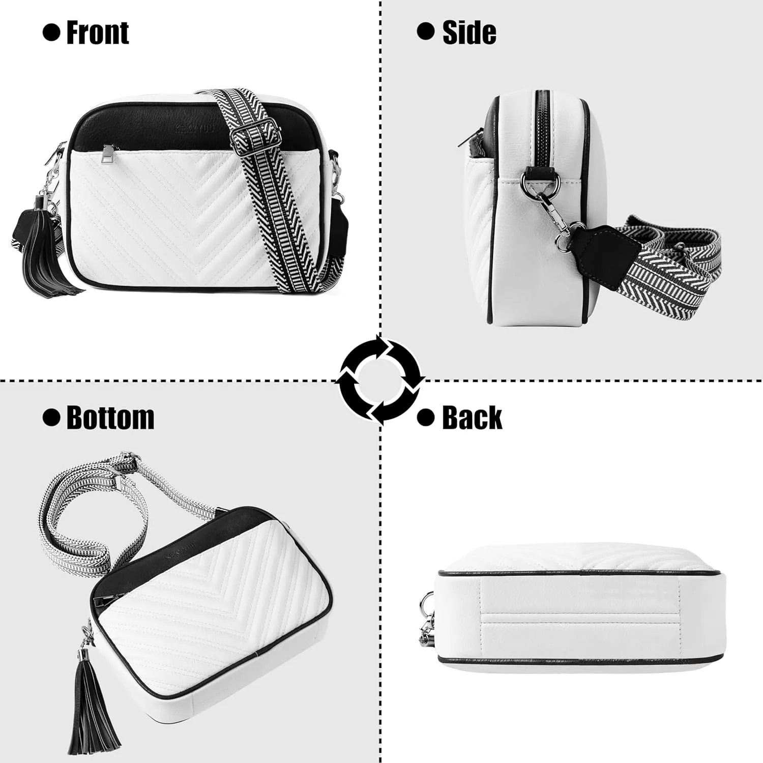 Crossbody Bags for Women Soft Leather Crossbody Purses Small Shoulder Handbags with Two Adjustable Straps