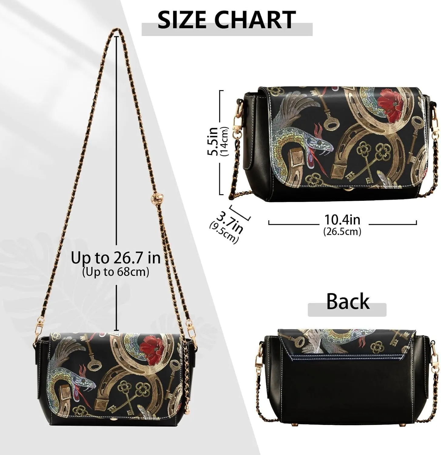 Crossbody Bags for Women Trendy Women's Black Shoulder Bag Small PU Leather Flap Cross Body Bag Handbags