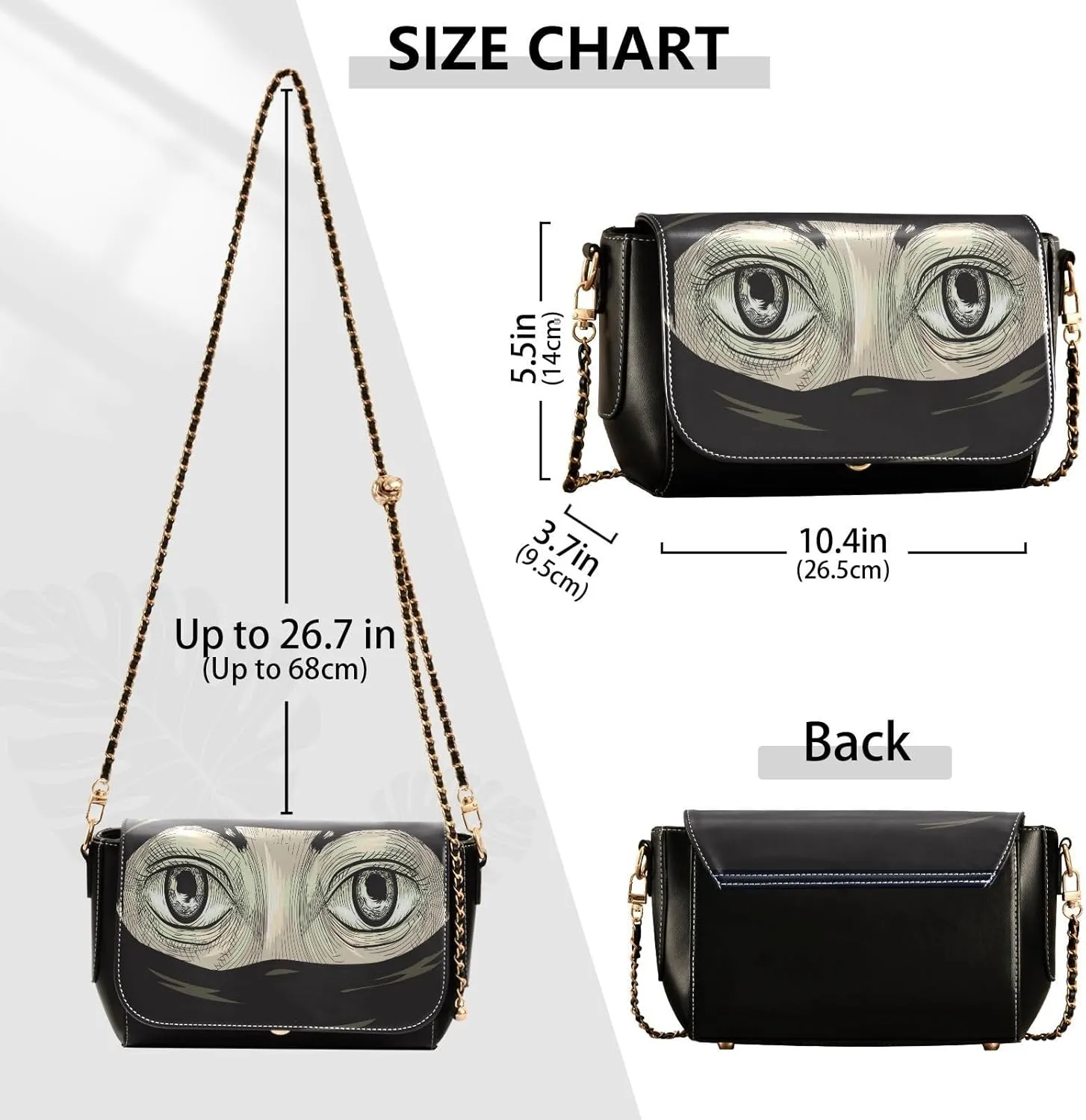 Crossbody Bags for Women Trendy Women's Black Shoulder Bag Small PU Leather Flap Cross Body Bag Handbags