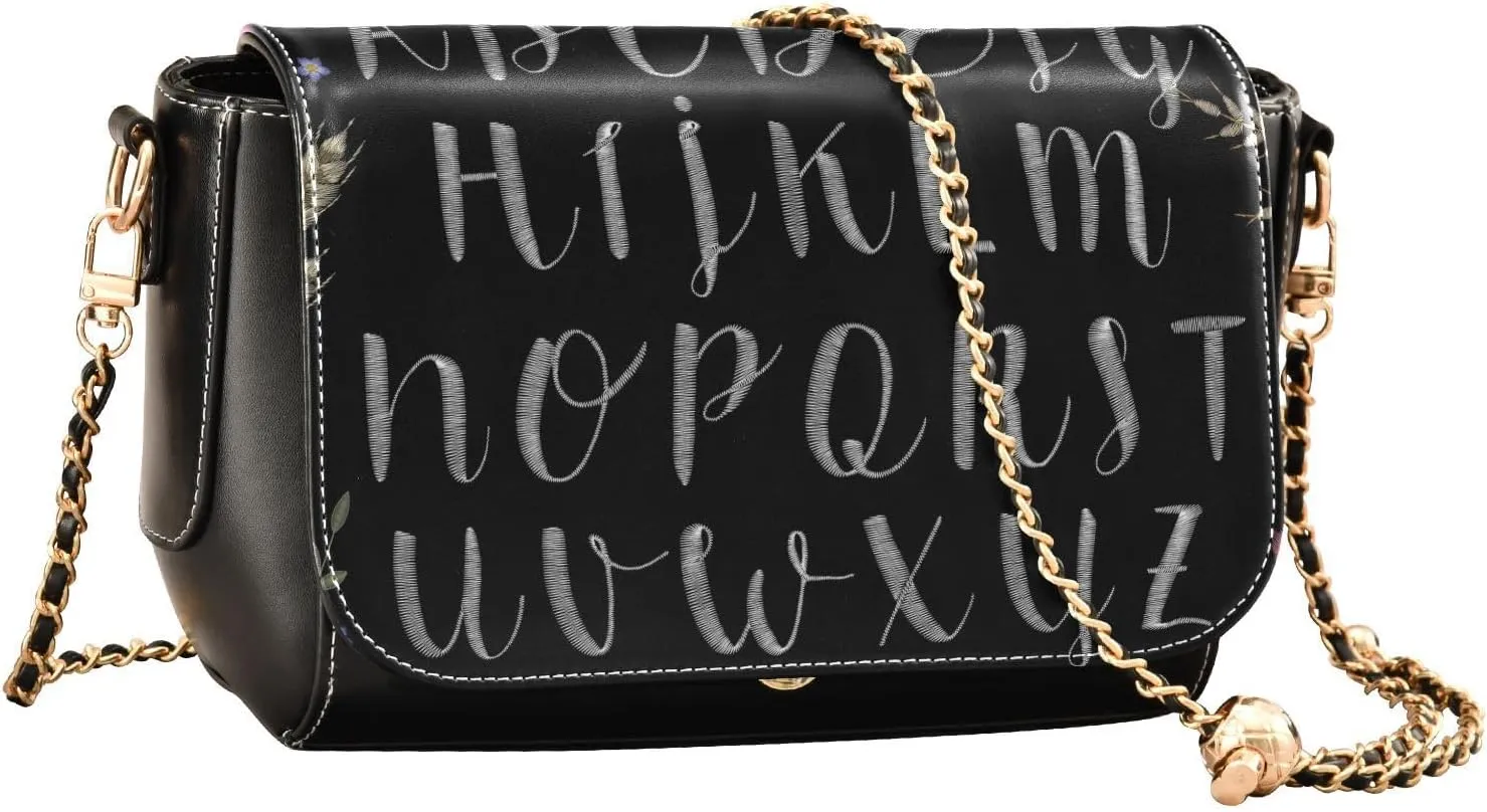 Crossbody Bags for Women Trendy Women's Black Shoulder Bag Small PU Leather Flap Cross Body Bag Handbags