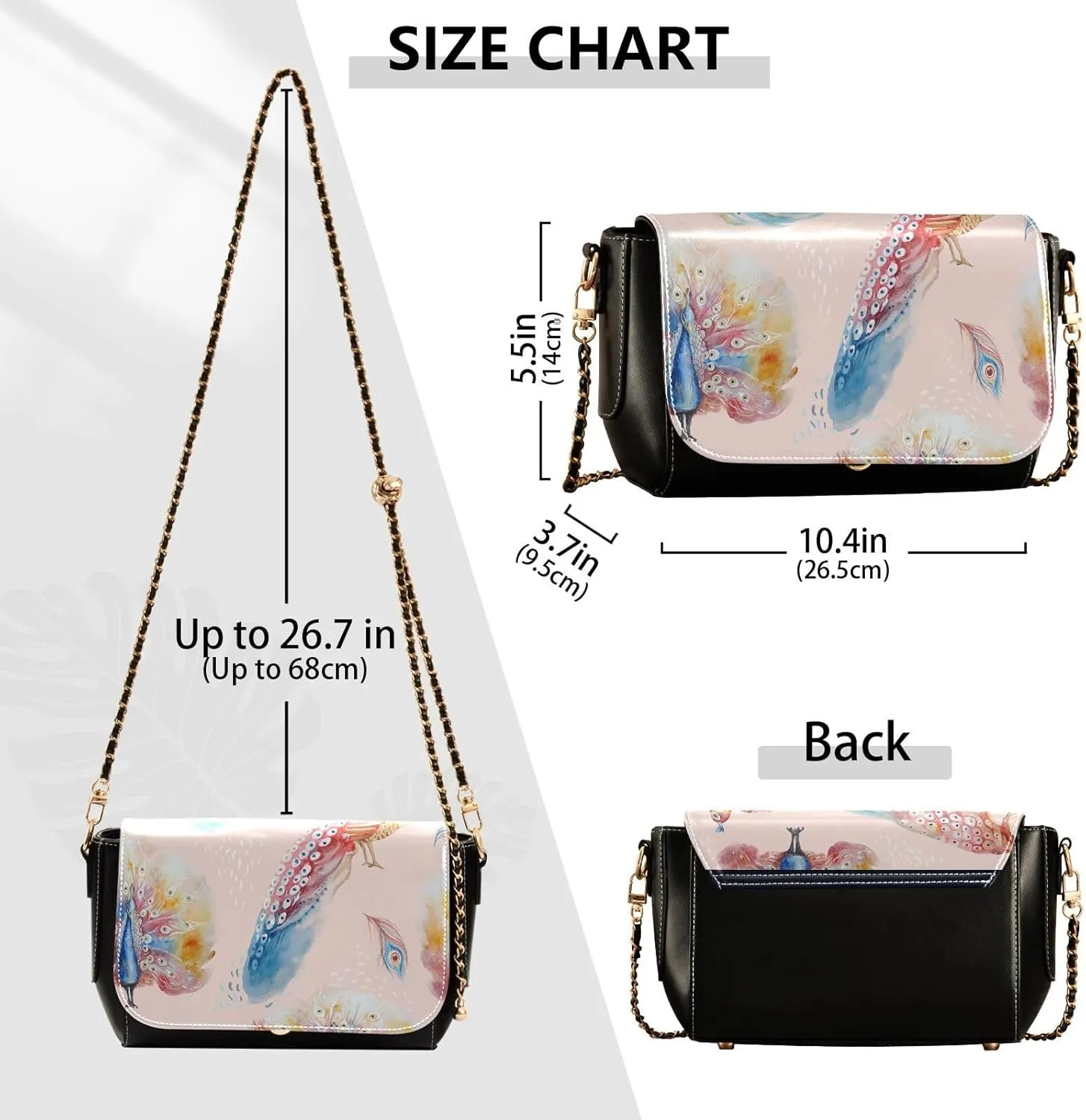 Crossbody Bags for Women Trendy Women's Black Shoulder Bag Small PU Leather Flap Cross Body Bag Handbags