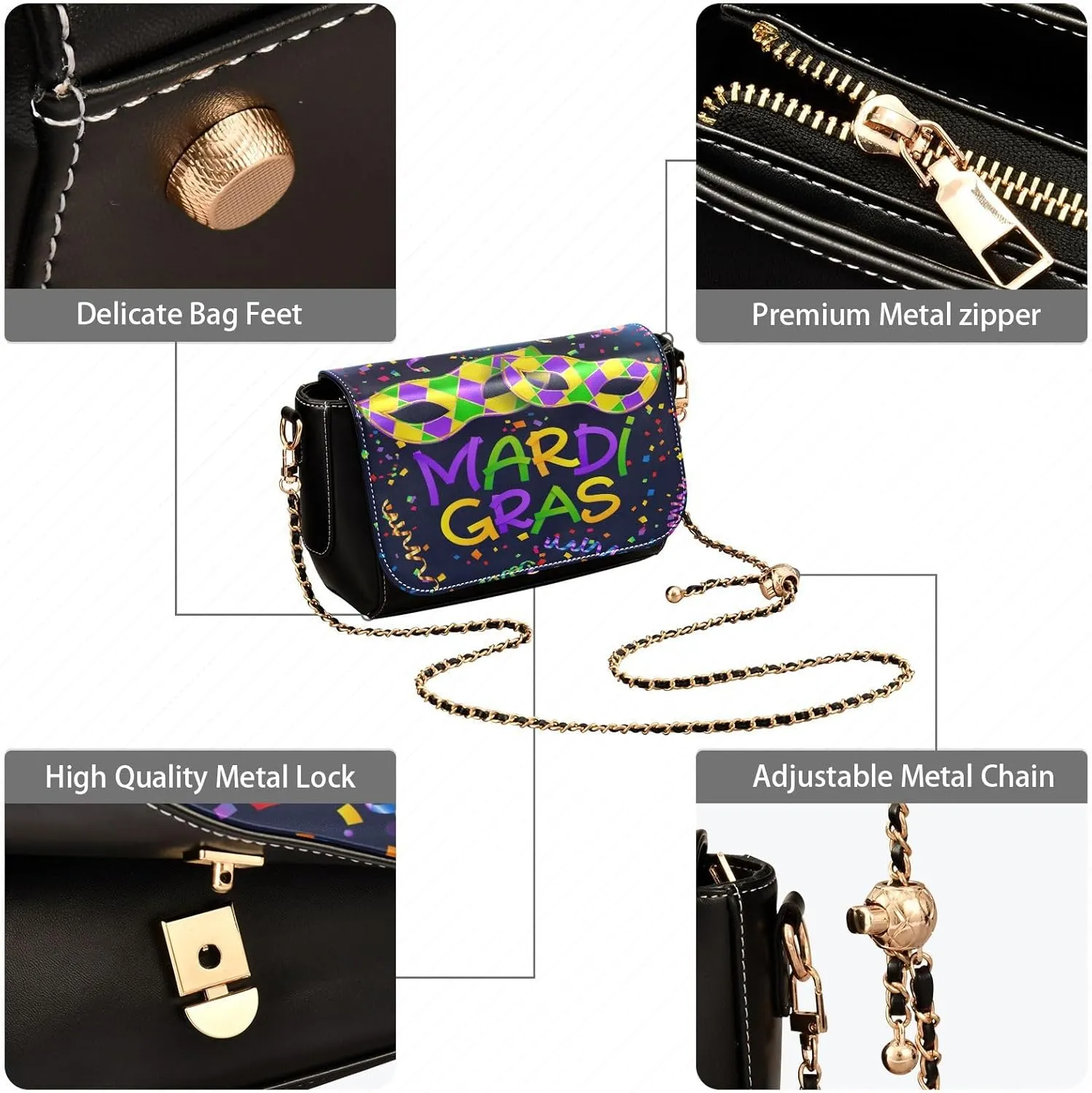 Crossbody Bags for Women Trendy Women's Black Shoulder Bag Small PU Leather Flap Cross Body Bag Handbags