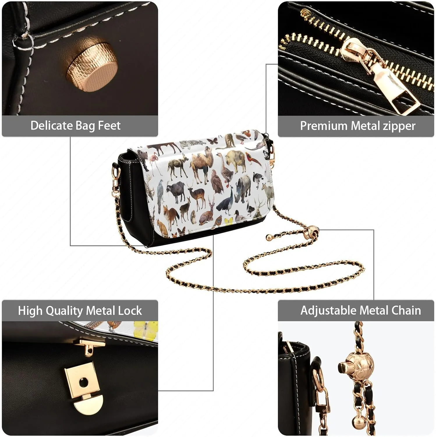 Crossbody Bags for Women Trendy Women's Black Shoulder Bag Small PU Leather Flap Cross Body Bag Handbags